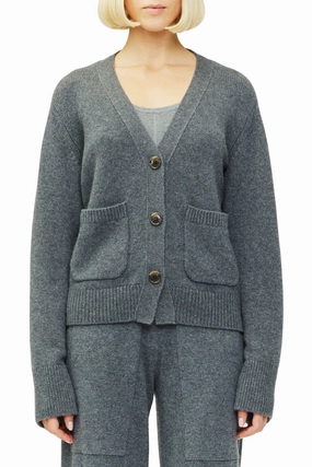 Danni Cardigan in Graphite Odor Resistant Treatment Street Warmth