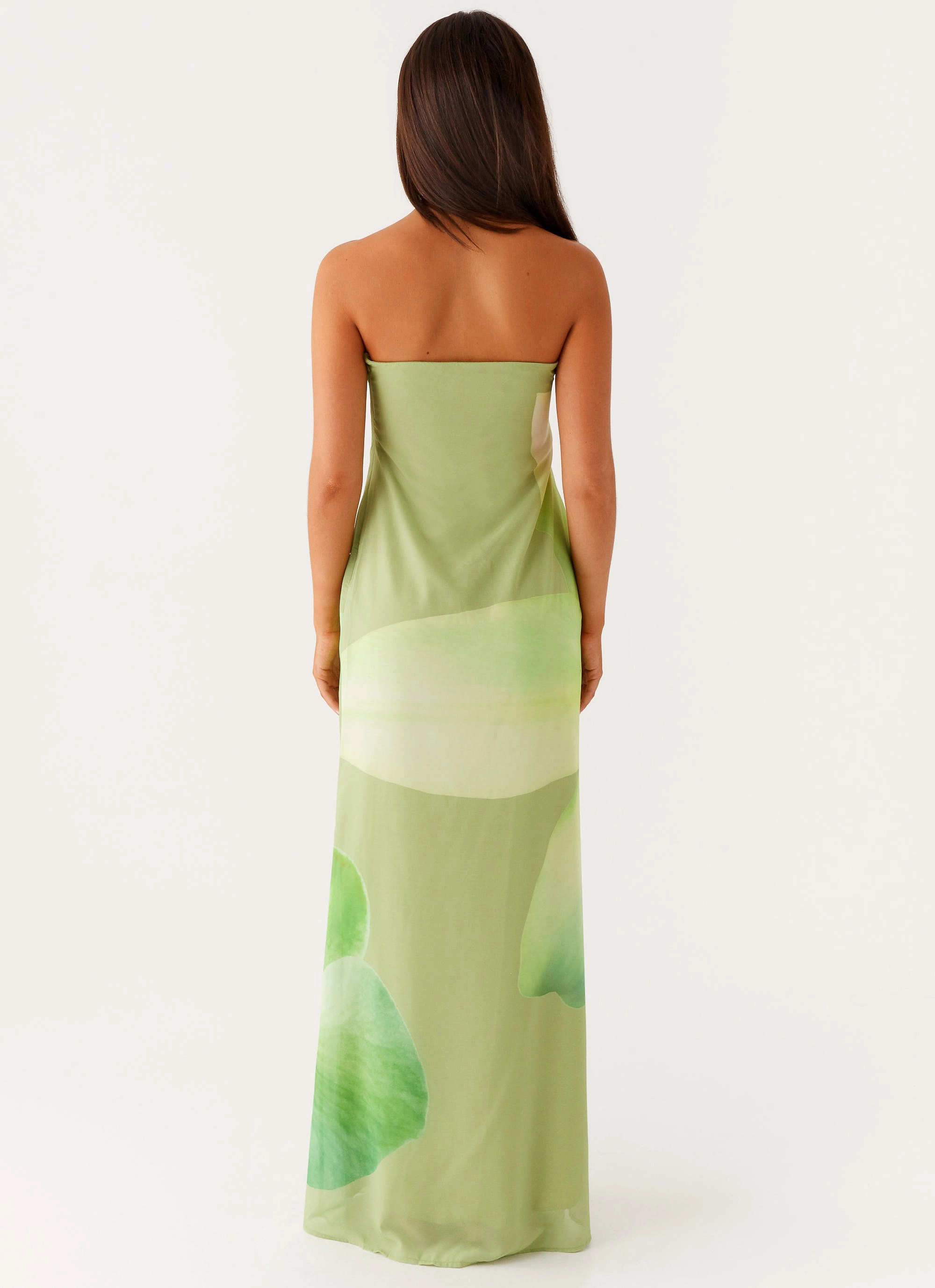 Subtle Edge Natural Style Darcy Maxi Dress - Green Floral