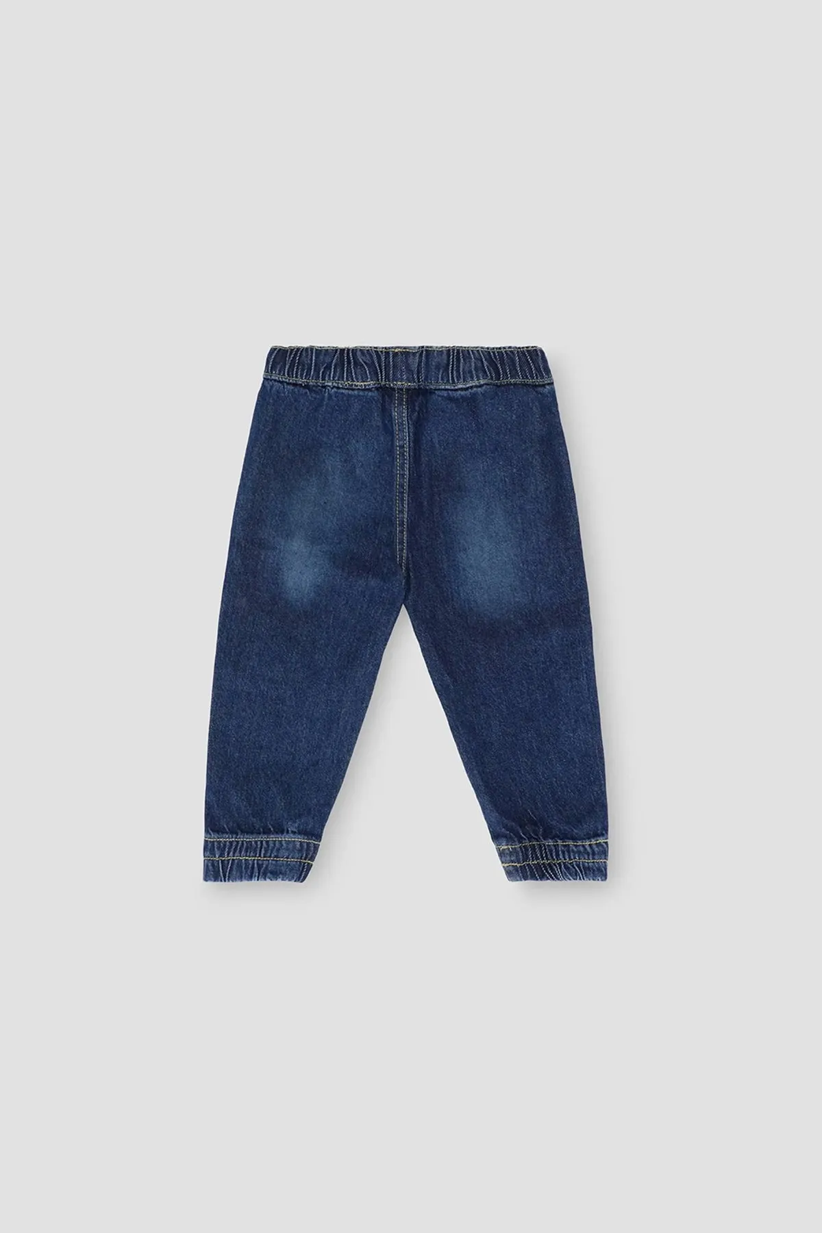 Dark Wash Denim Jogger For Baby Boy - Mid Blue