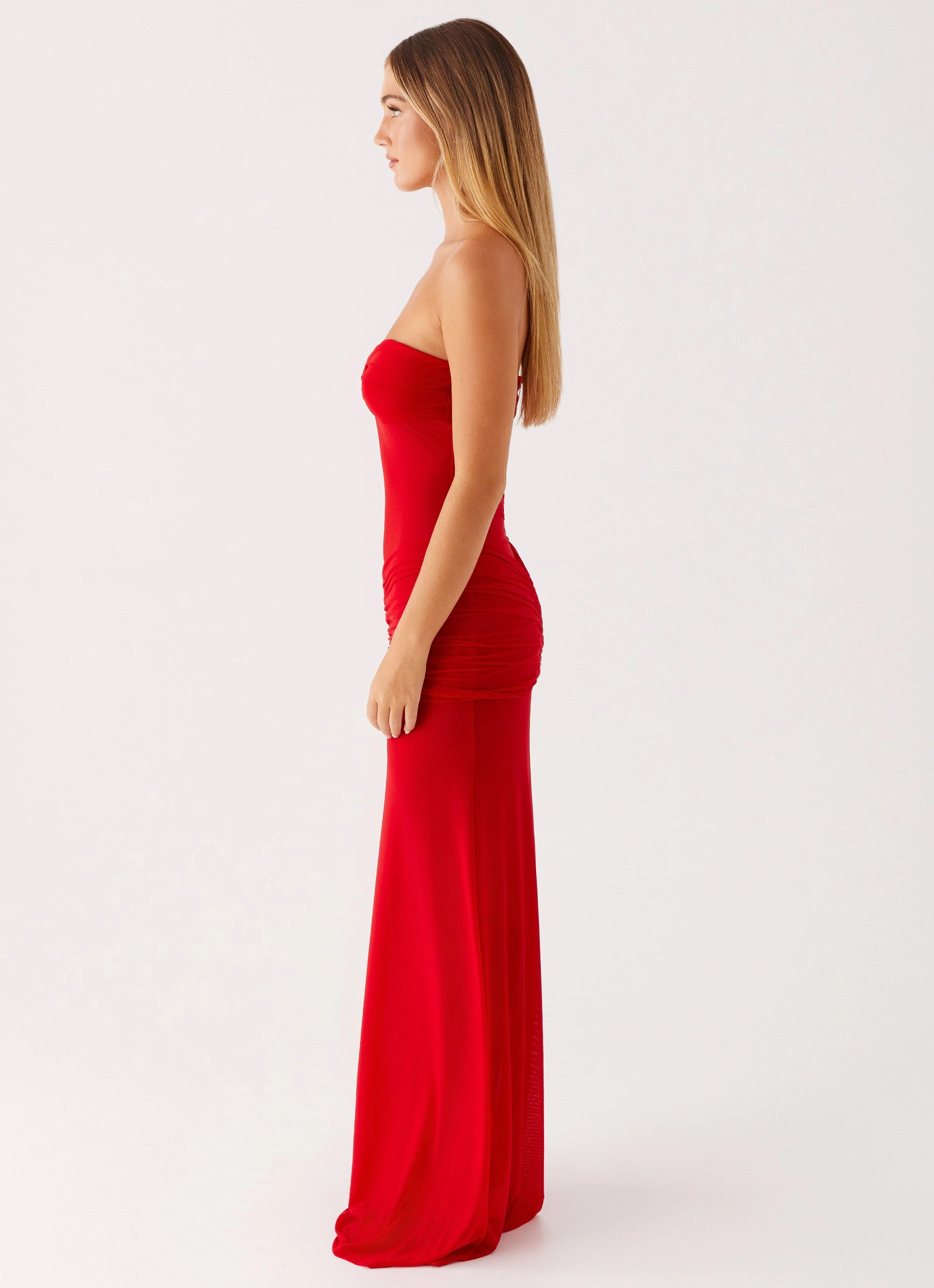 Ottilie Mesh Maxi Dress - Red Knot-Detail