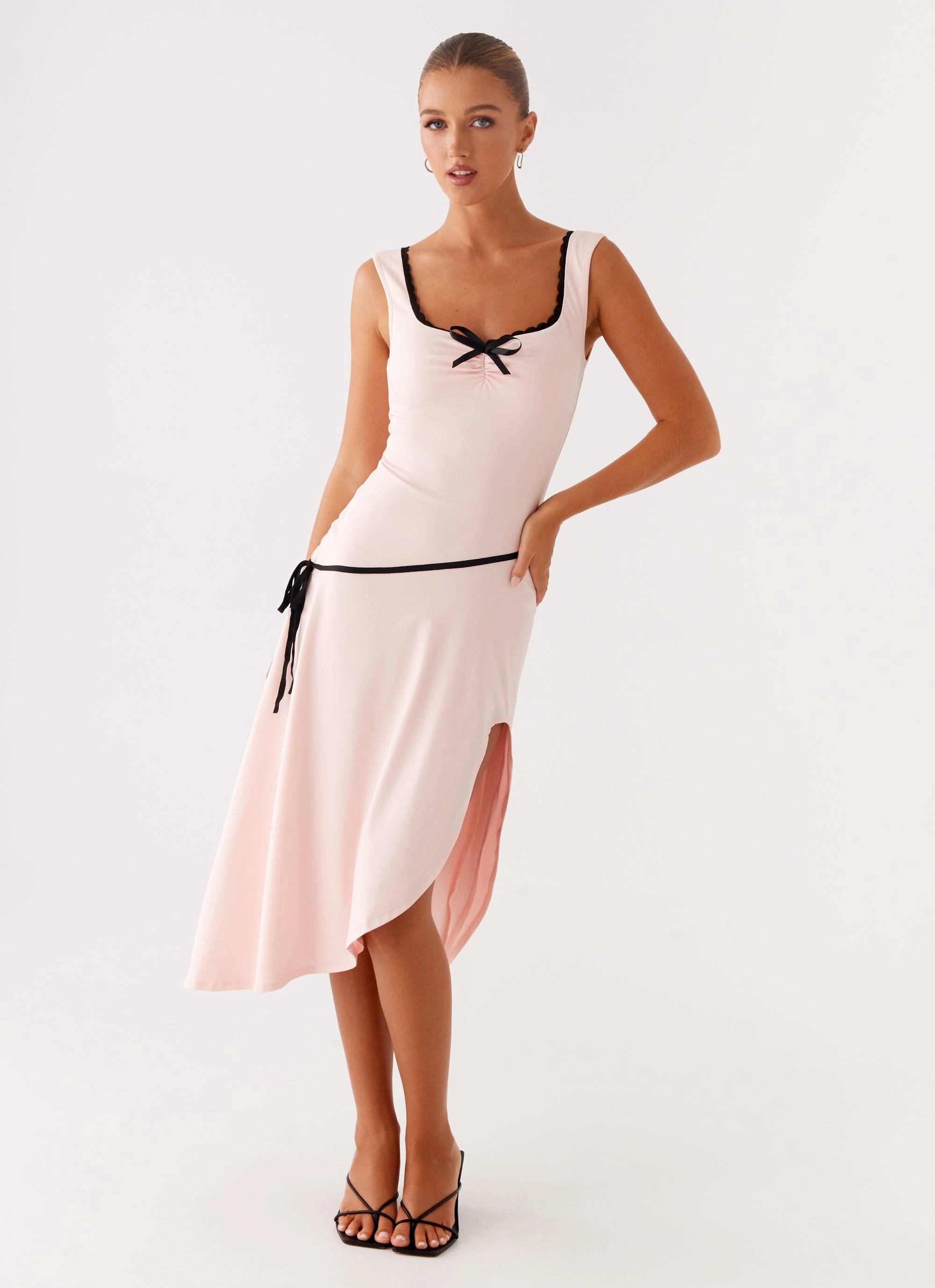 Trendy Comfort Lazy Pick Darlene Midi Dress - Pink