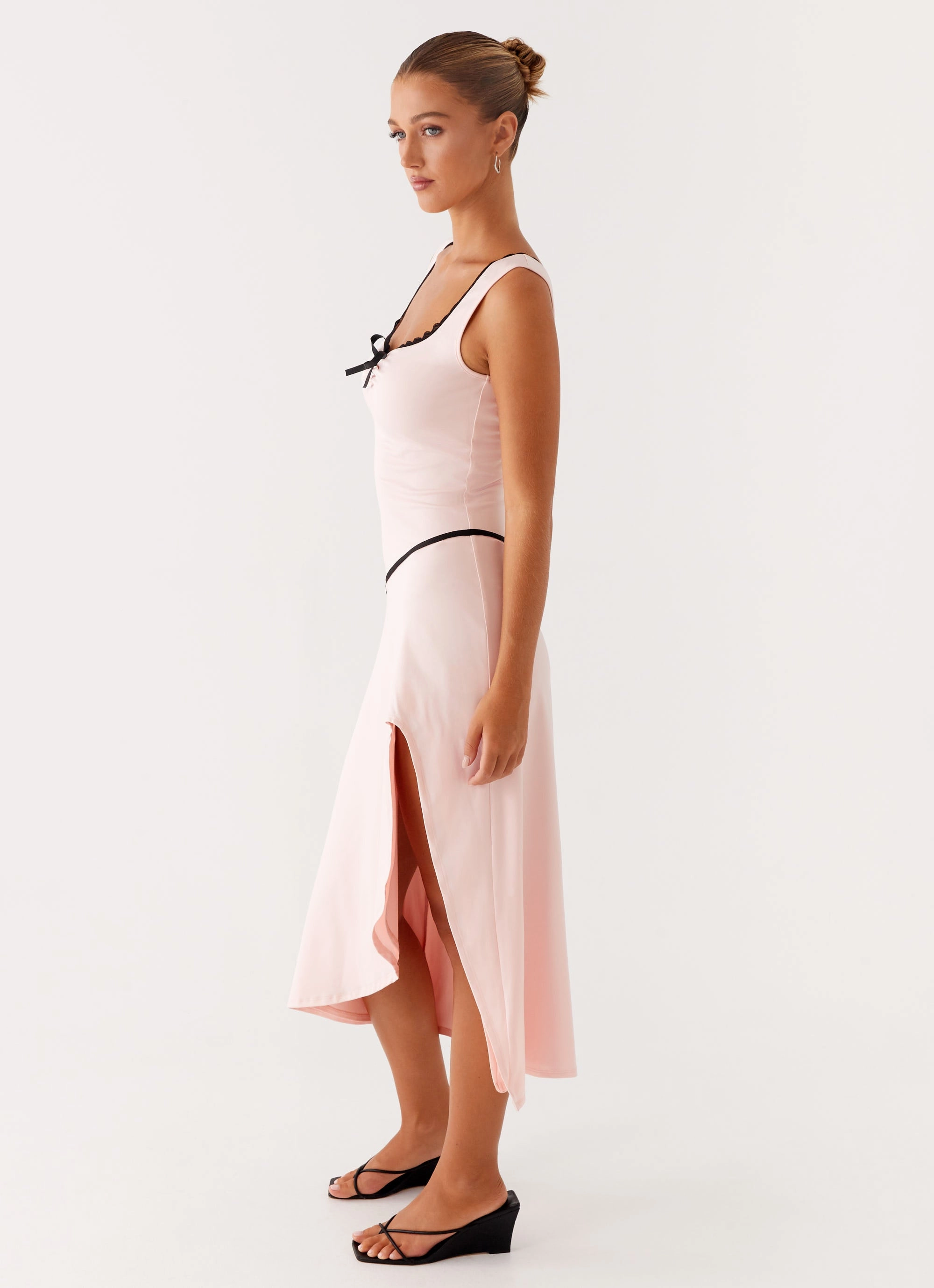 Wool-Blend Darlene Midi Dress - Pink