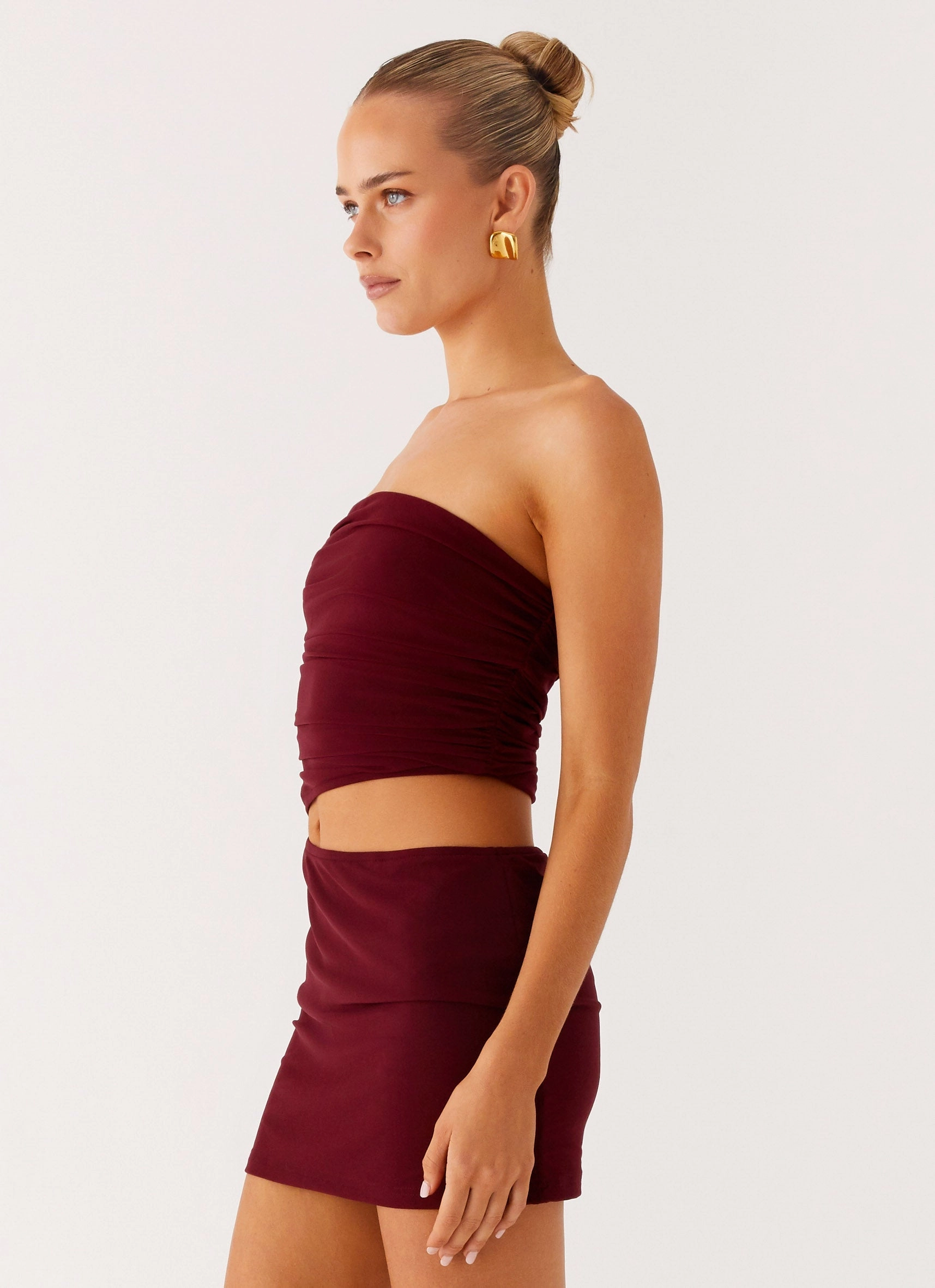 Last Heartbreak Mini Dress - Burgundy Gentle Fit Light and Comfortable Wear