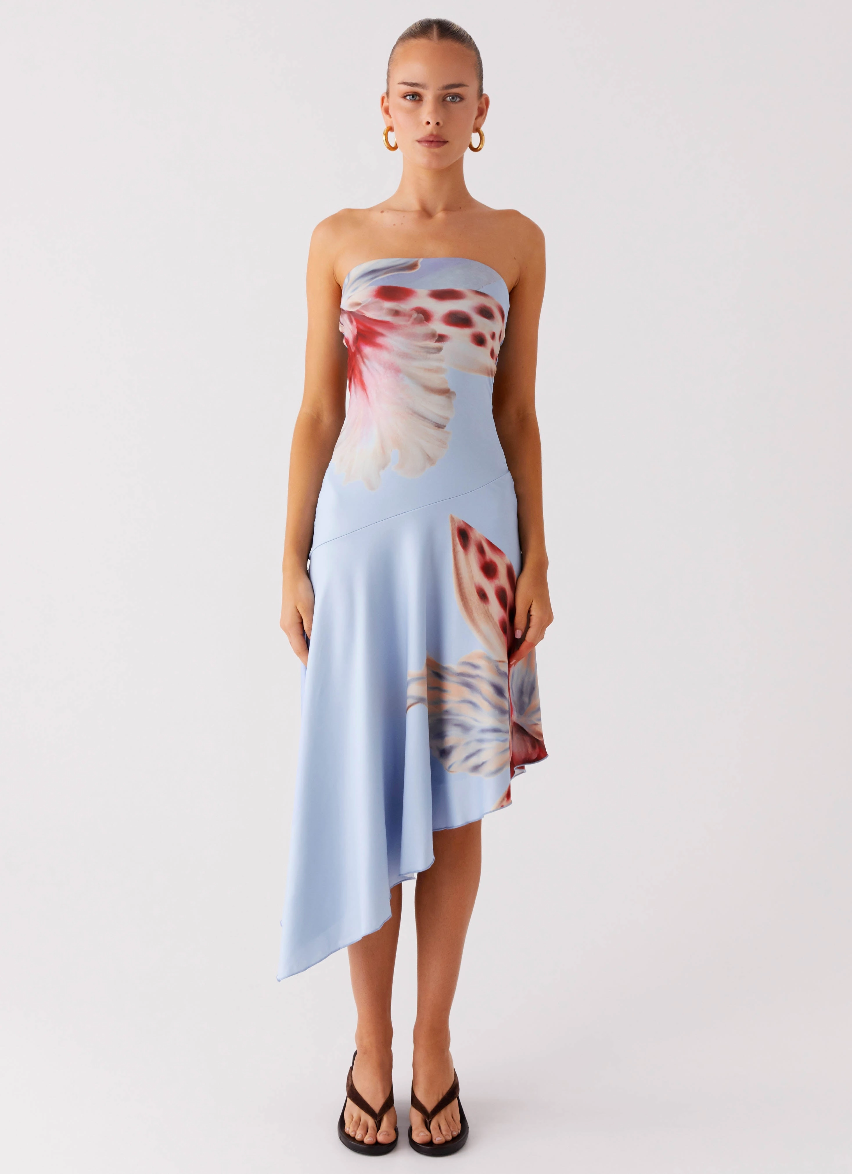 Movement Ready Bless Touch Juliana Midi Dress - Deep Sea Bloom