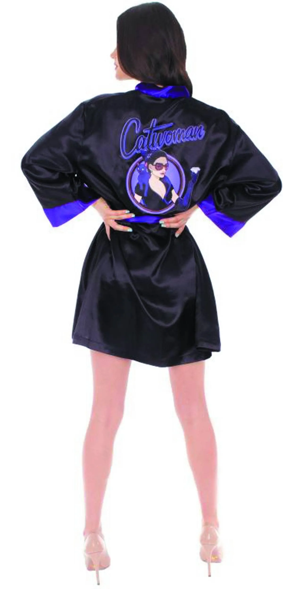 DC BOMBSHELLS CATWOMAN PX SATIN ROBE SM/MED