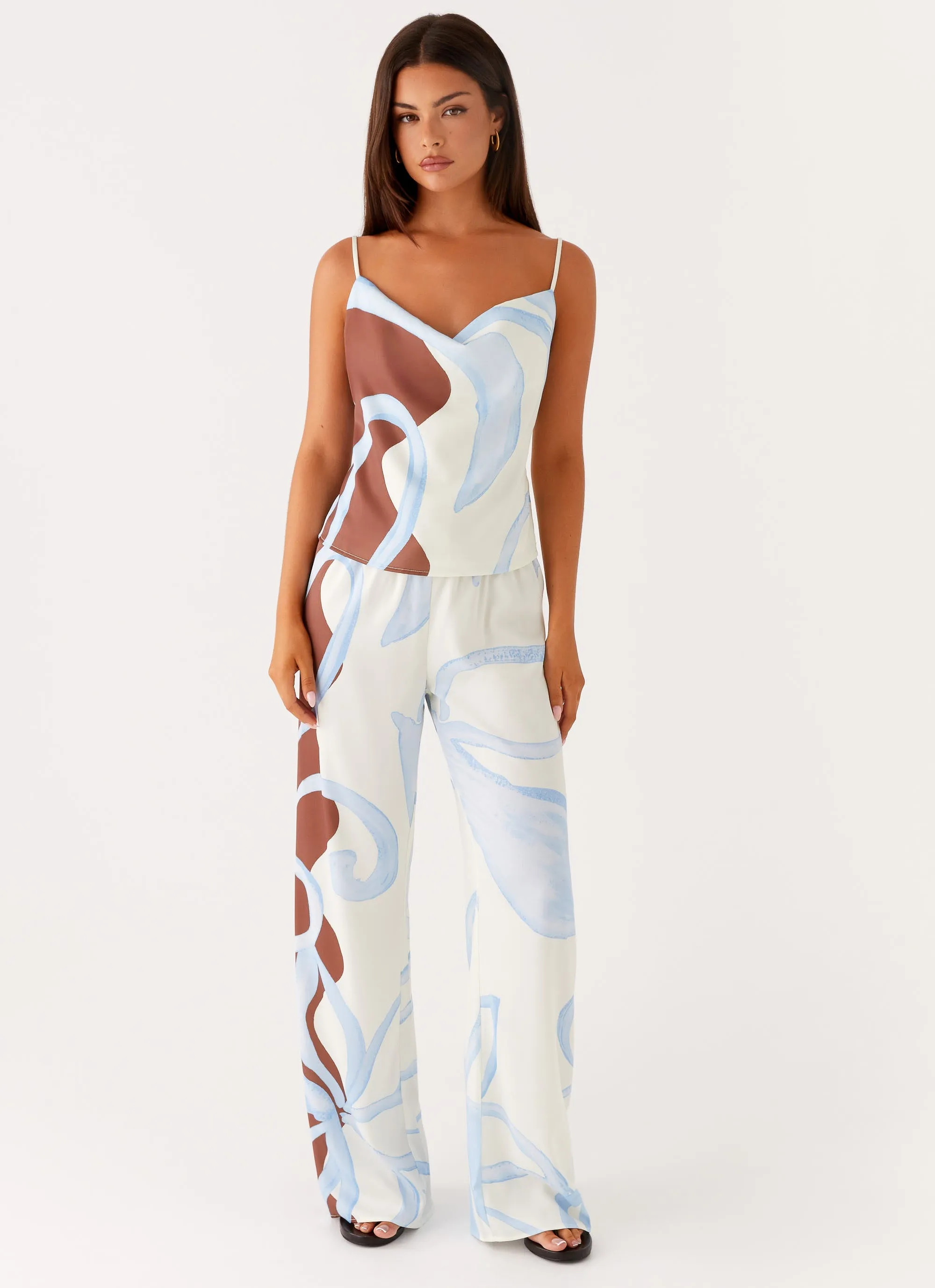 Deacon Low Rise Pants - Bloom Wave Print soft fit WaterRepellentCoating