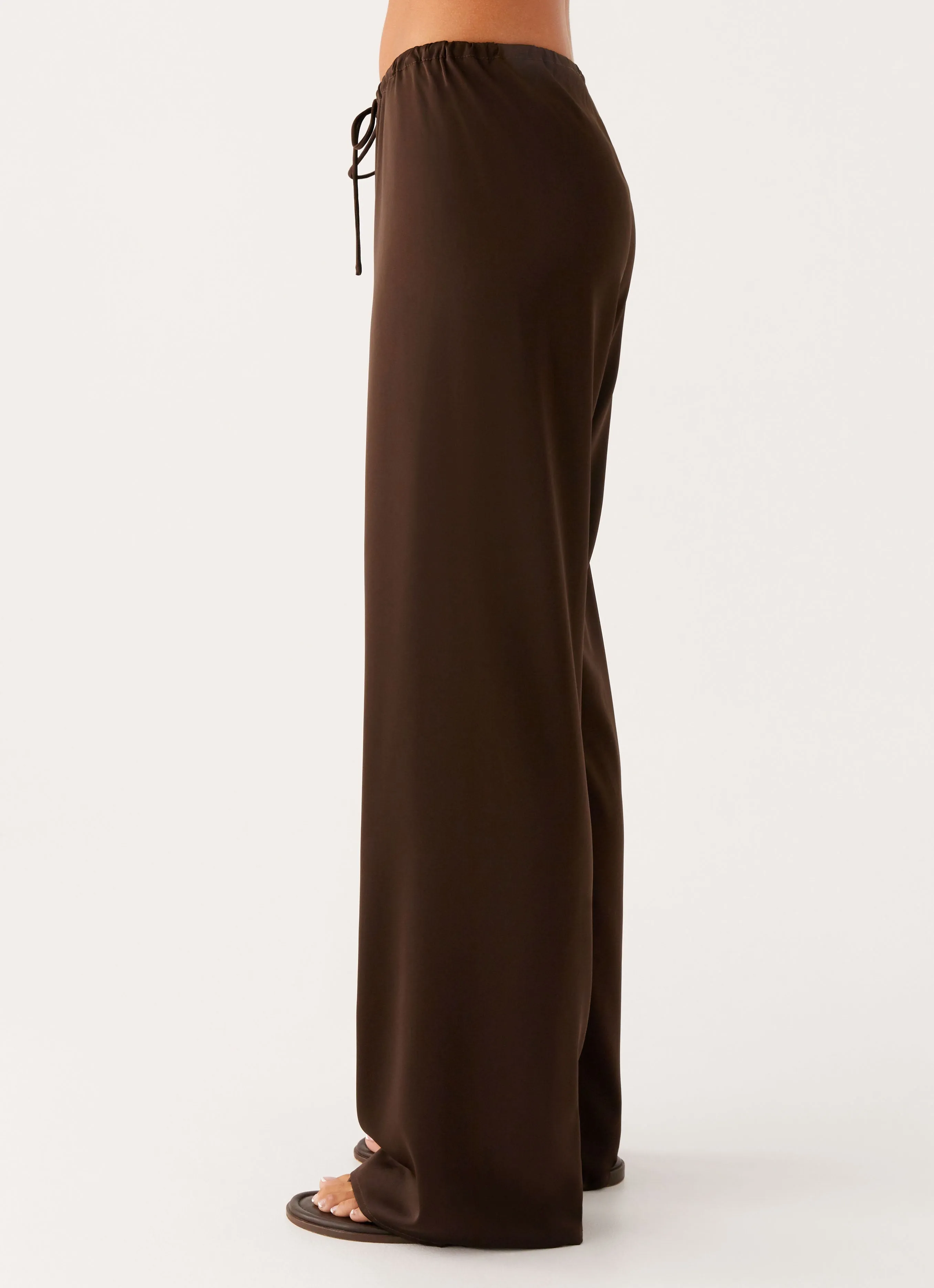 Printed design Slim Stretch Deacon Low Rise Pants - Chocolate