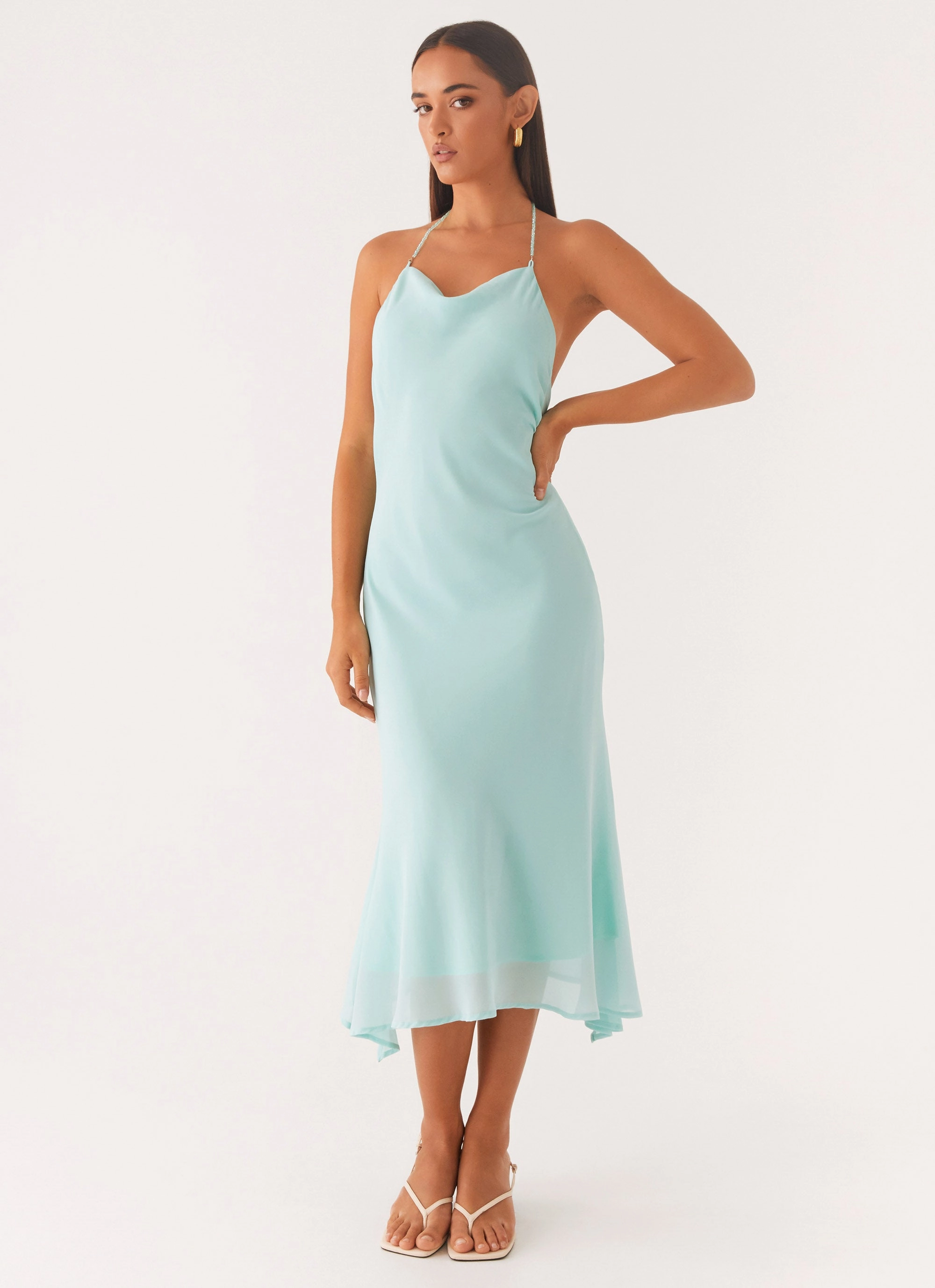 Deep Dive Midi Dress - Pale Blue All Time