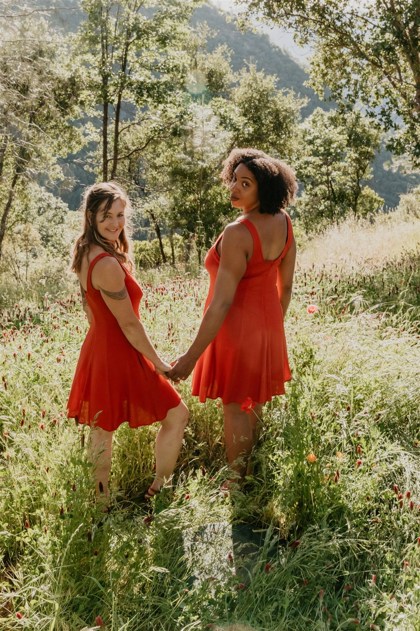Delana Dress in Coral Challis Vacation Vibes