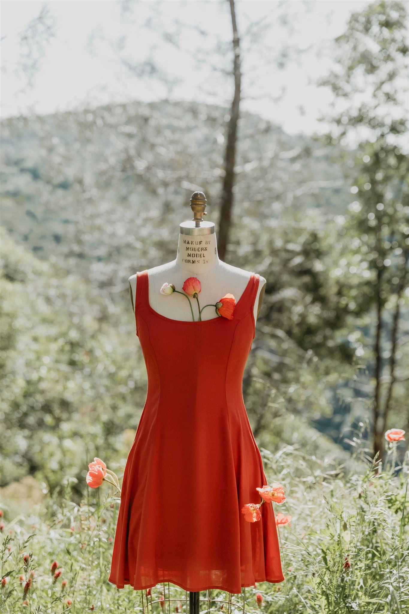 Chill Comfort Delana Dress in Coral Challis