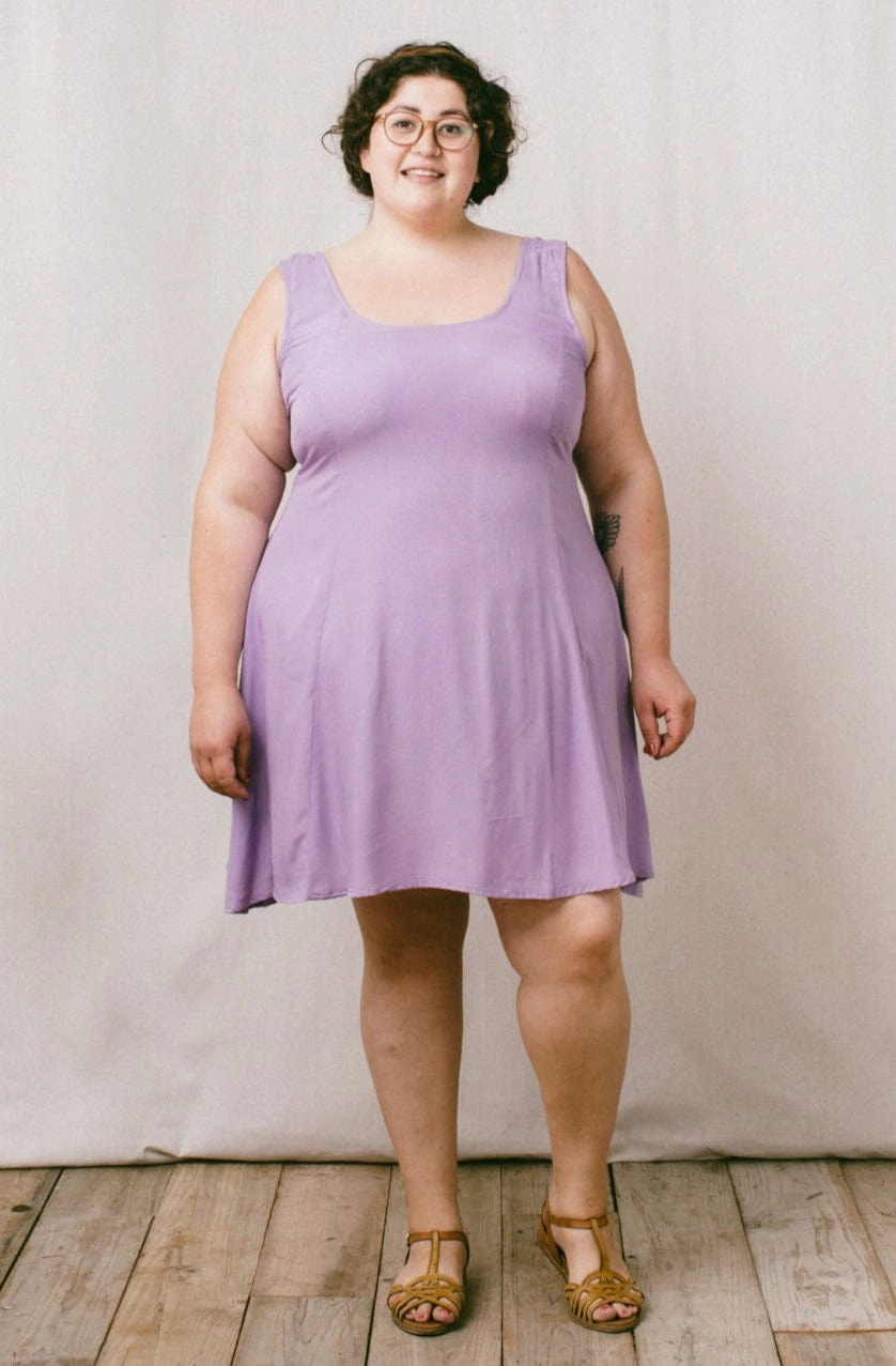 Relax Appeal Artistic Edge Delana Dress in Lilac Challis