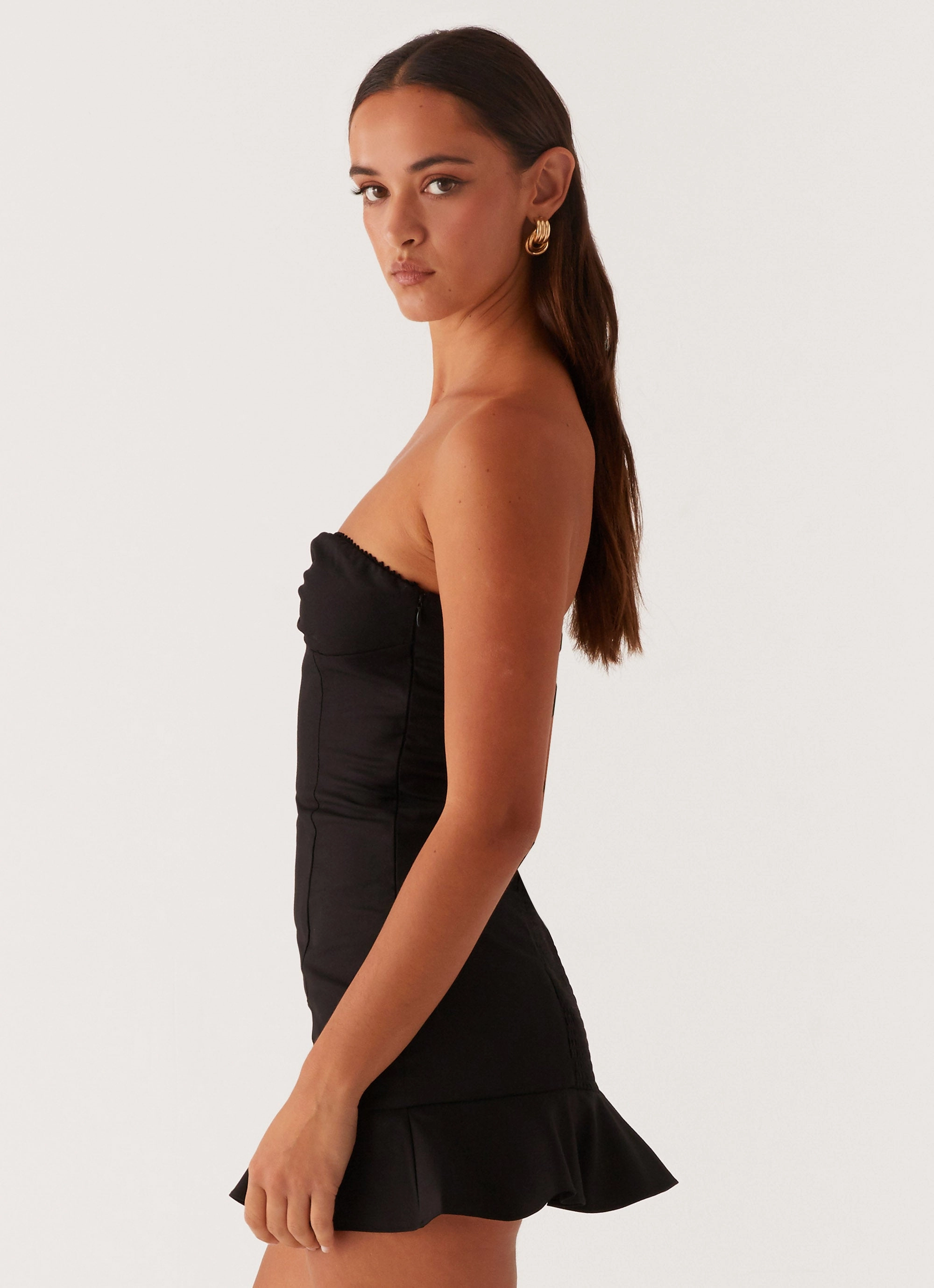 Chill Wear Wool blend Delmi Bustier Mini Dress - Black