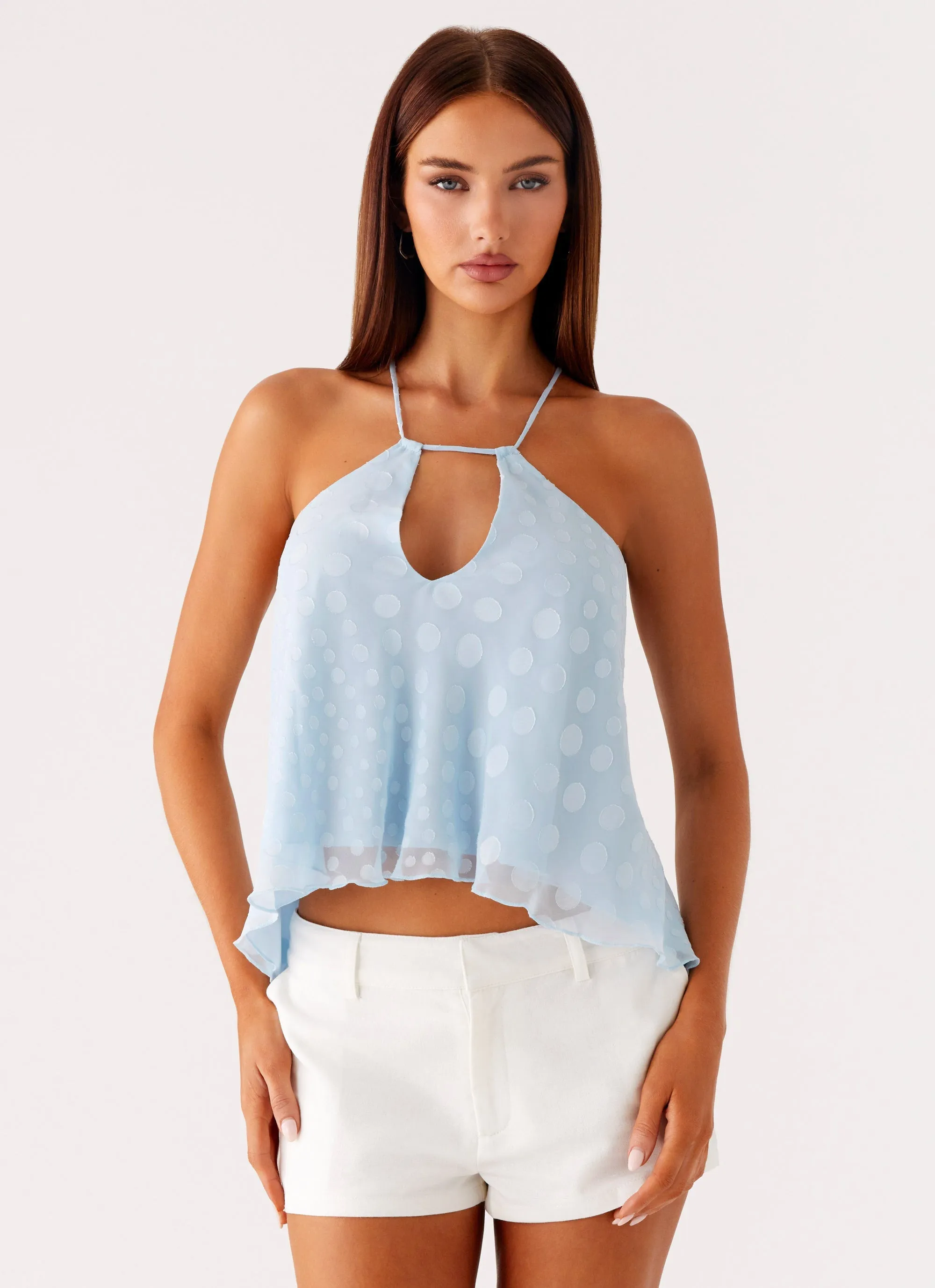Delong Low Rise Linen Shorts - White Metallic accents Tapered ankle