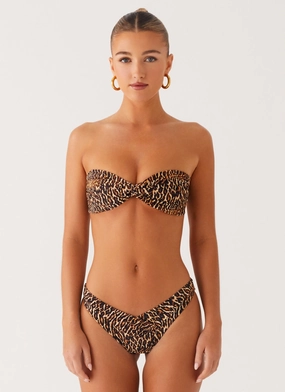 Delta Bikini Bottoms - Cheetah Sun Protective Coating Perfect Fit