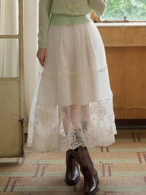 Demi Embroidery Texture Cotton Skirt Fashion Staple Temperature Regulating