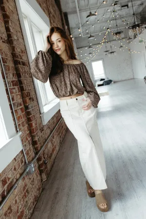 WrinkleFree Weave Soft Touch Blend Desert Air Balloon Sleeve Top