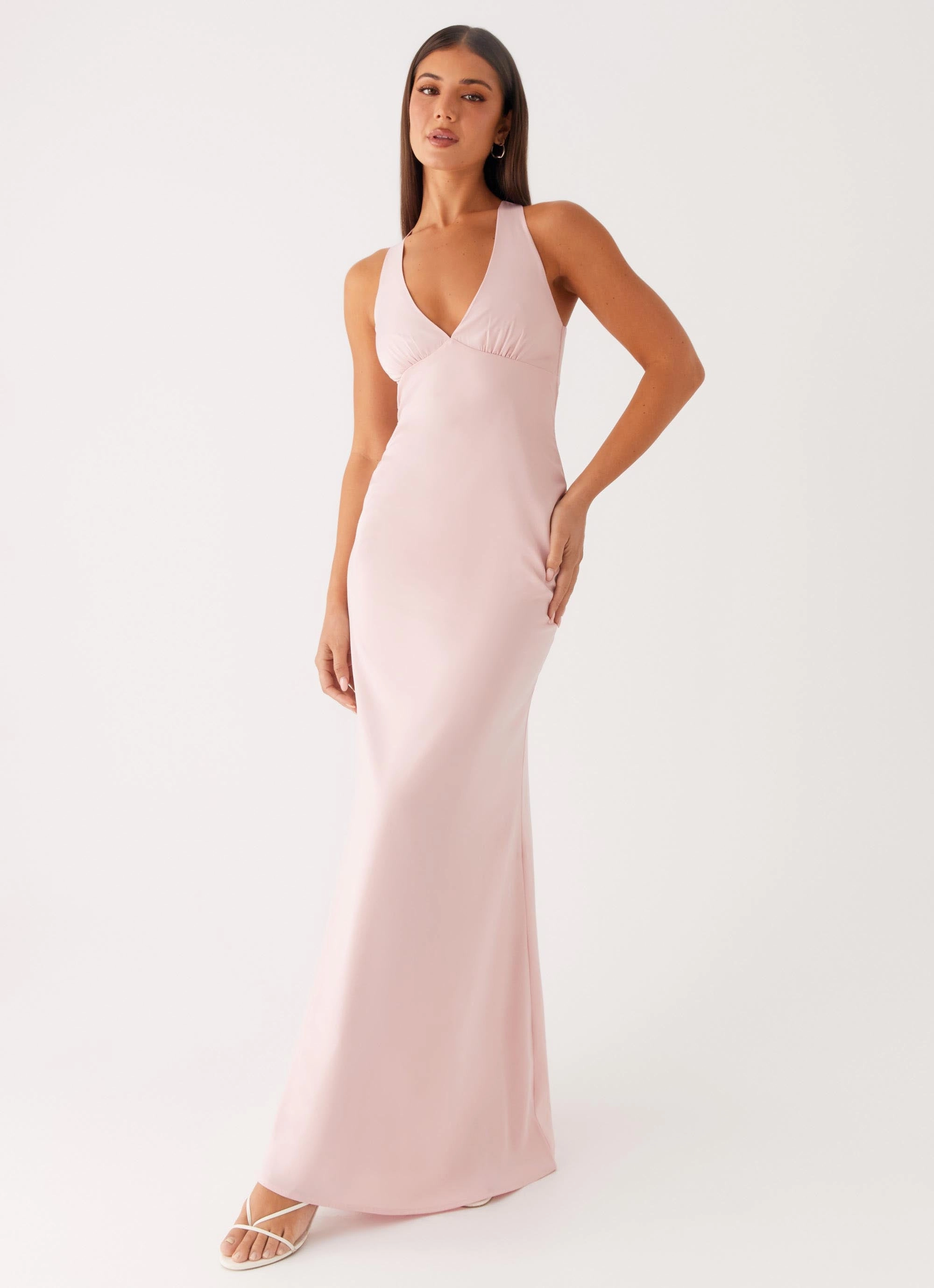 Desi Halterneck Maxi Dress - Pink All-Day Wear