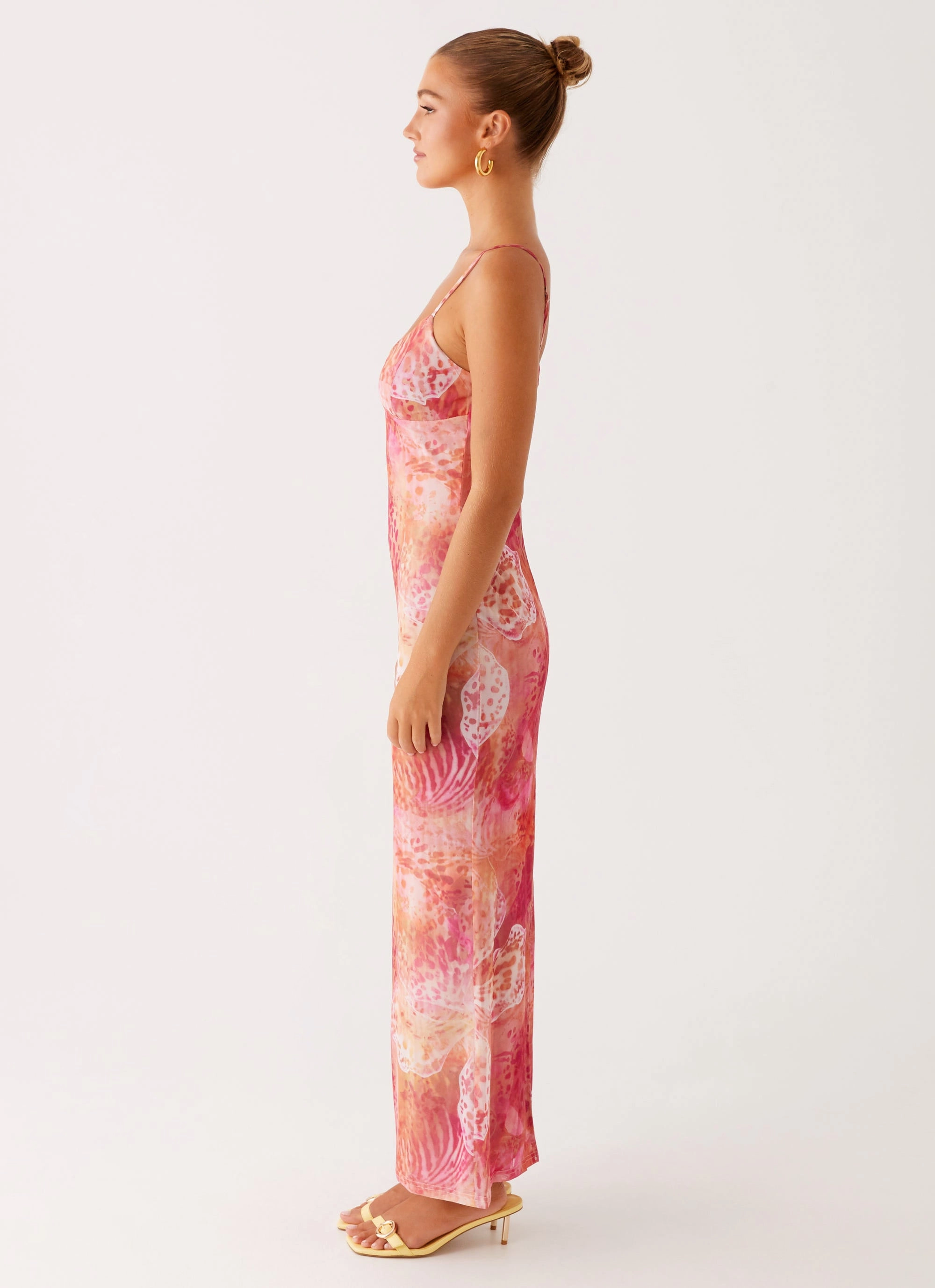 Classic Cut Kasey Midi Dress - Flamingo Fling
