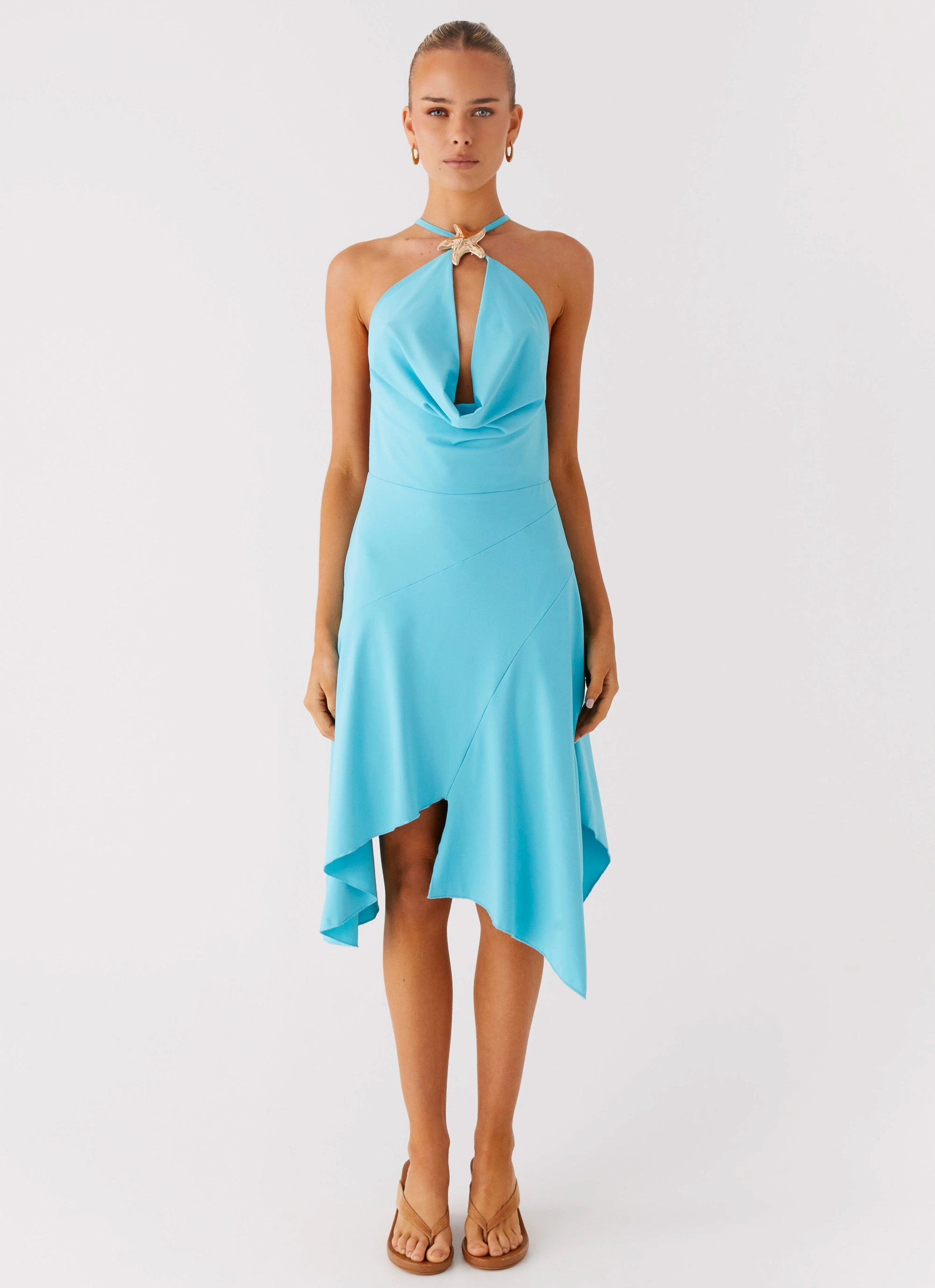 Salt Kiss Midi Dress - Turquoise Skin Hug