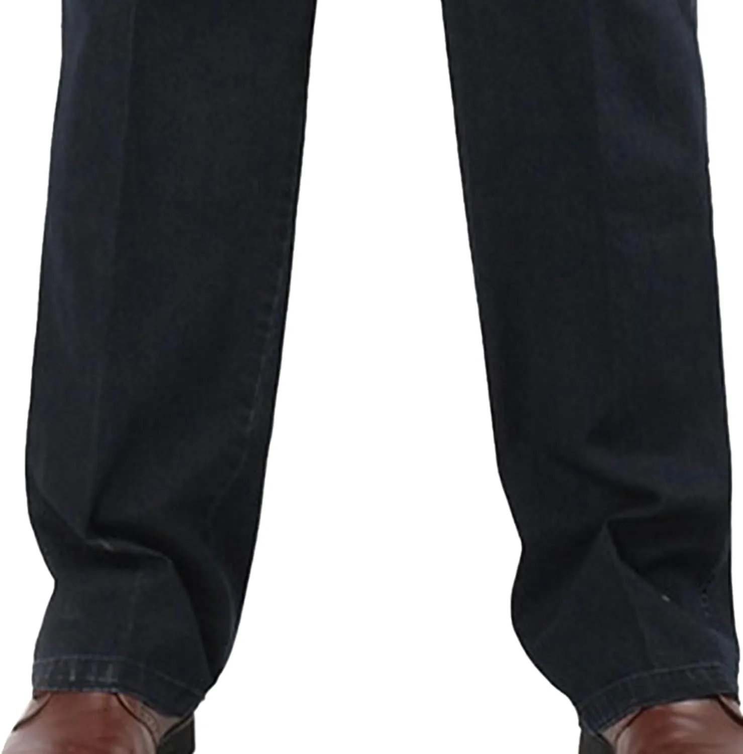 DGHM-JLMY Mens Elastic Waist Jeans Casual Mens Elastic Waist Denim Pants Relaxed Fit Straight Trousers Pant