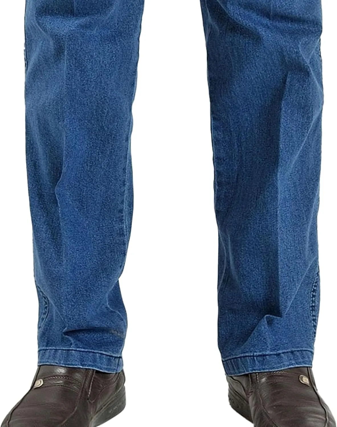 DGHM-JLMY Mens Elastic Waist Jeans Casual Mens Elastic Waist Denim Pants Relaxed Fit Straight Trousers Pant