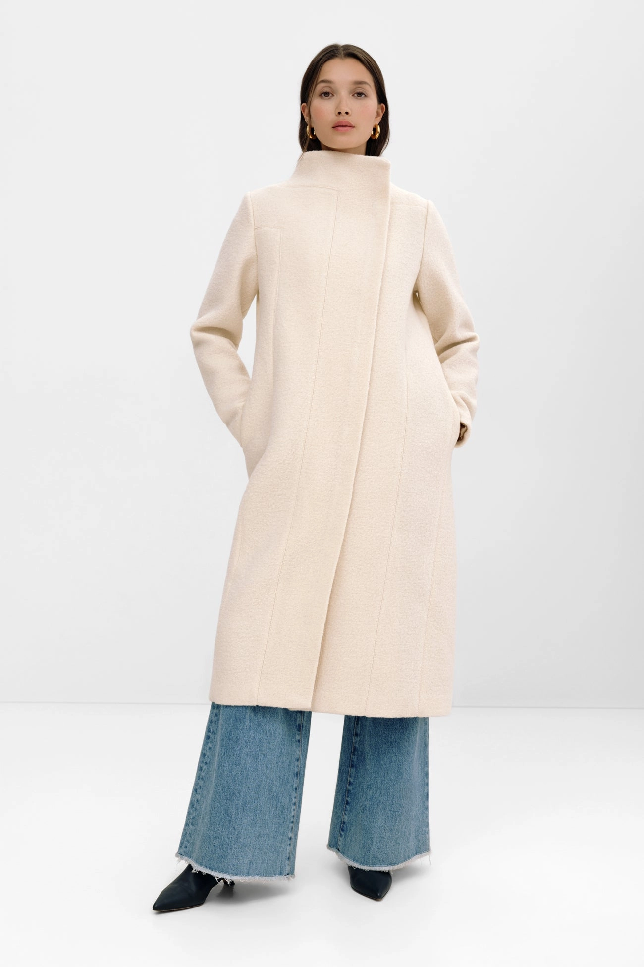 Diana Coat Stain Repellent Coating Wool Sweater