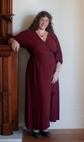 Diana Dress in Ruby Checker Low-Waist