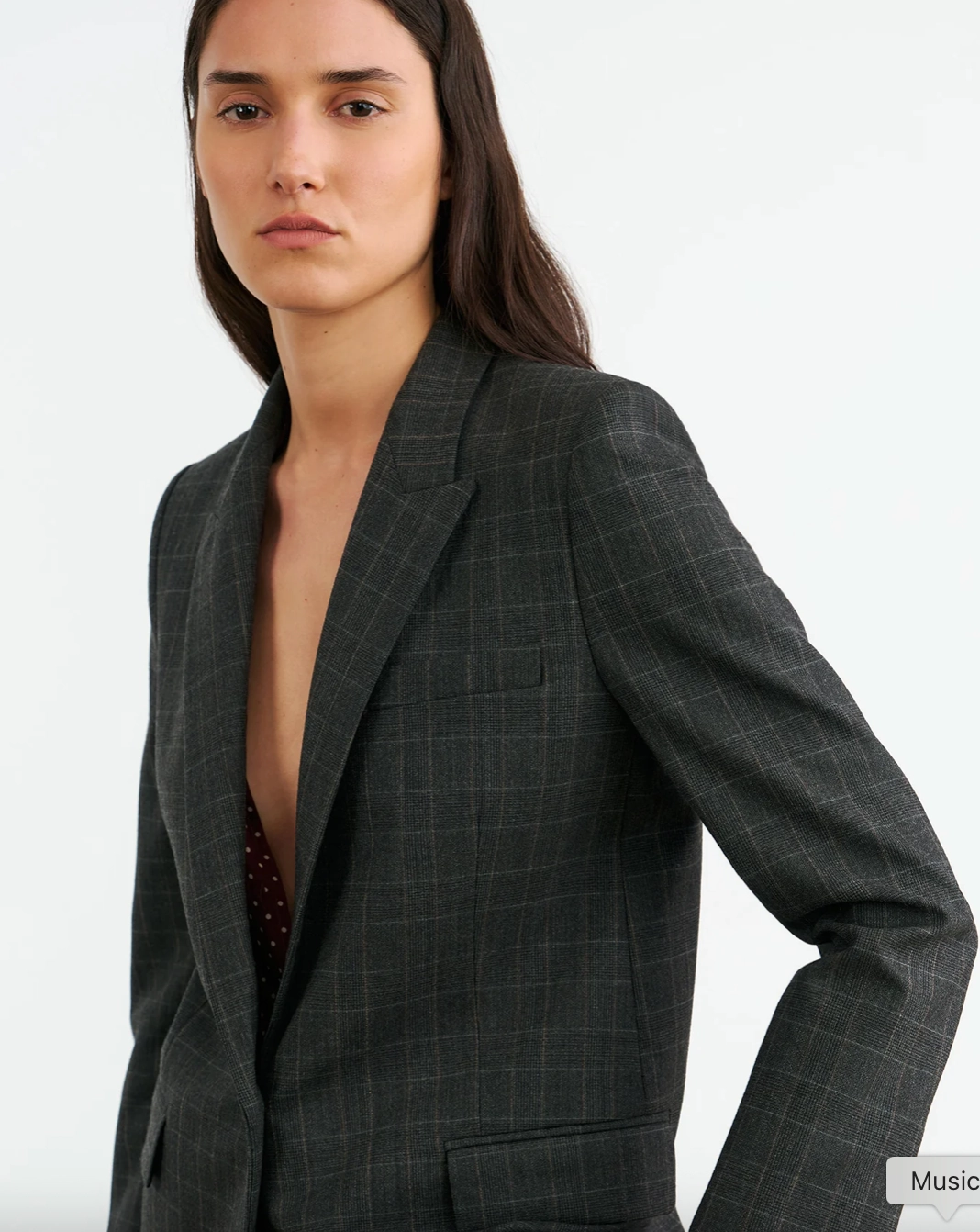 Diane Blazer in Espresso Check age - appropriate Decal