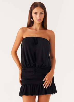 Only A Dream Strapless Mini Dress - Black Formal dinner wear