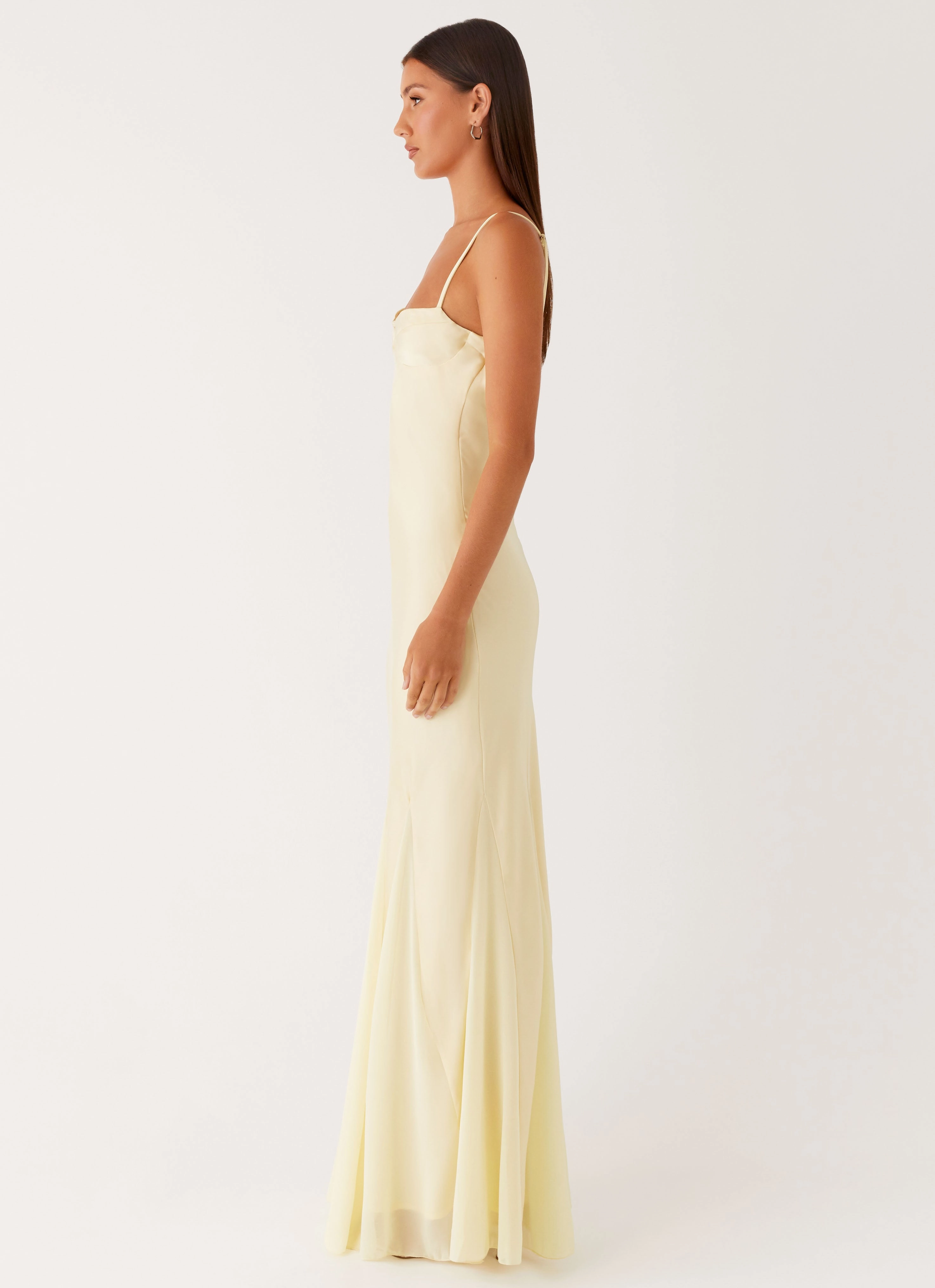 Sunset Look Contrasting Detail Ravello Maxi Dress - Sunny Yellow