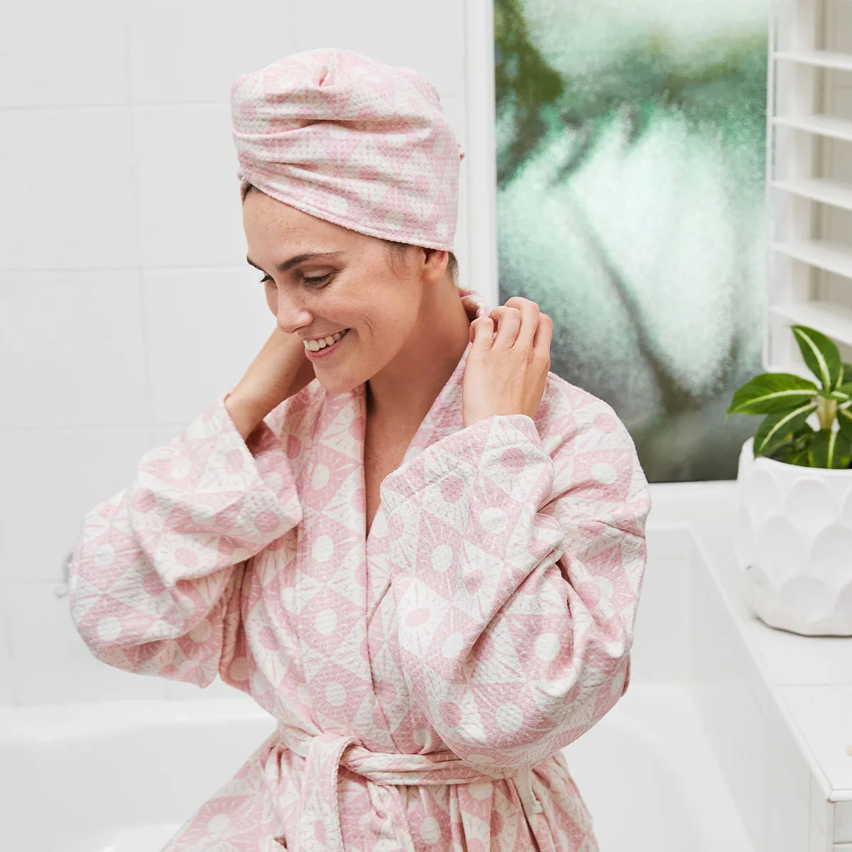 Dock & Bay Bath Robe - Diamond Pink - Outlet