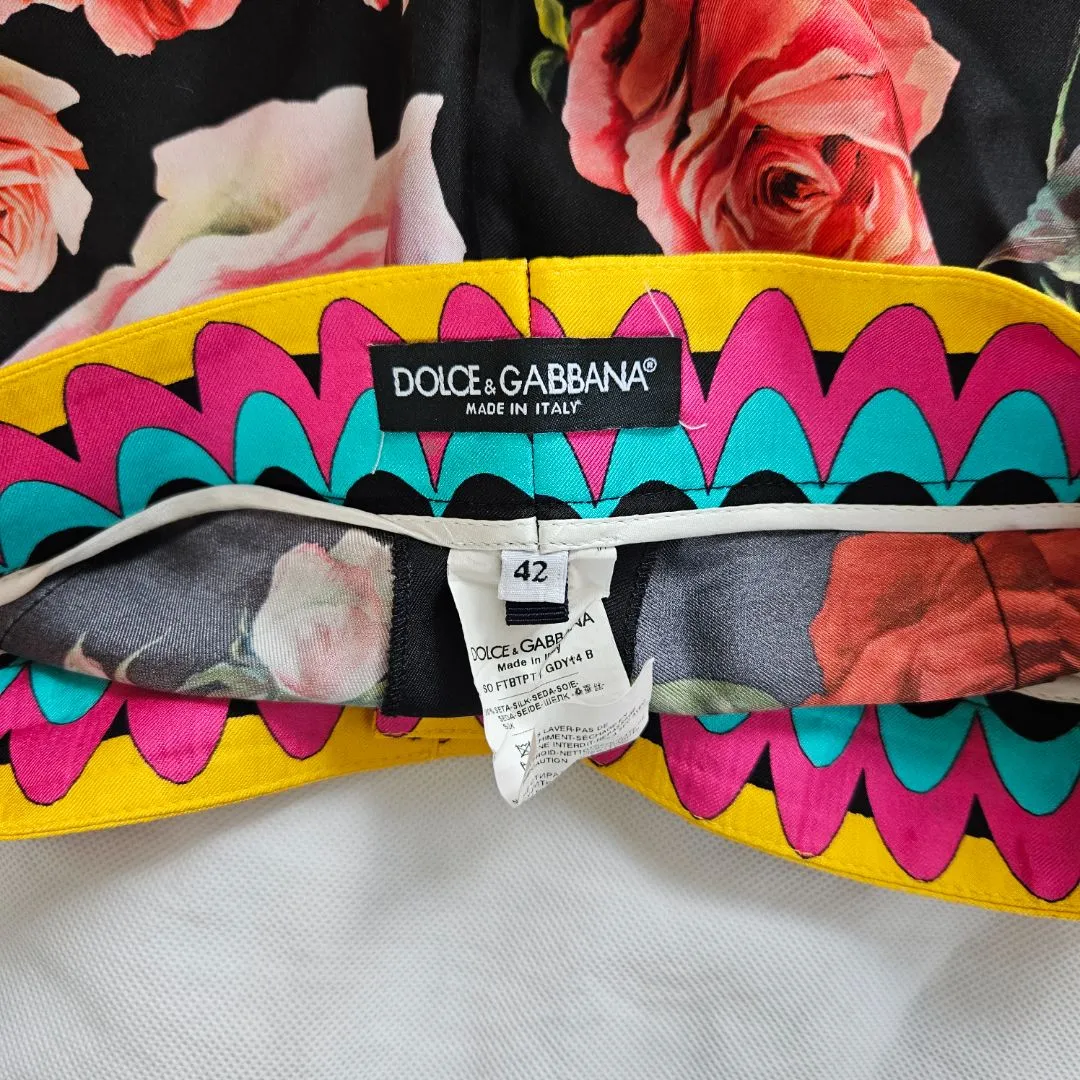 Dolce & Gabbana Floral Printed Silk Shorts
