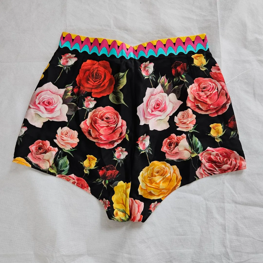 Dolce & Gabbana Floral Printed Silk Shorts