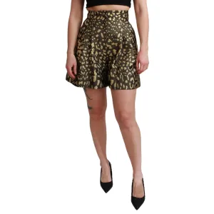 Dolce & Gabbana High Waist Black & Gold Luxe Shorts