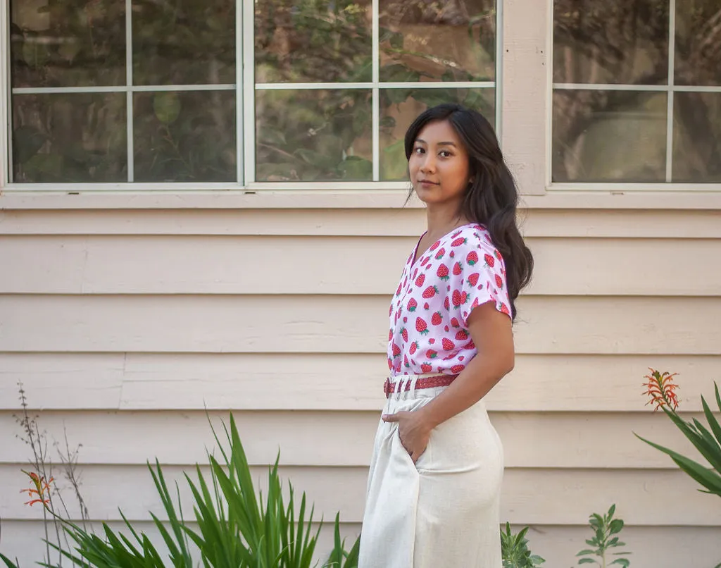 Dolman Top in Strawberry Cotton Formal top