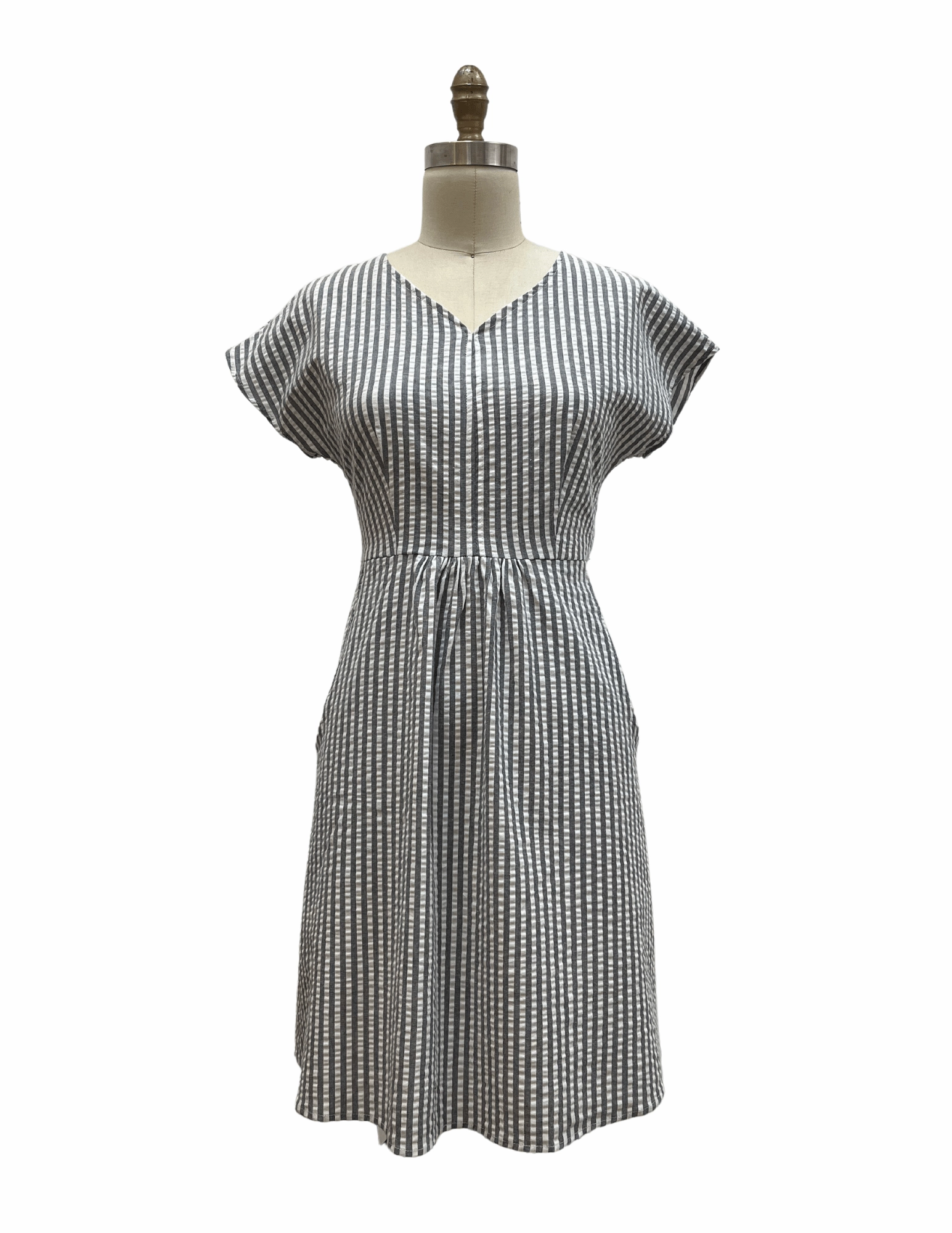 Dolman Dress in Seersucker Lounge Ready Elegant Layers