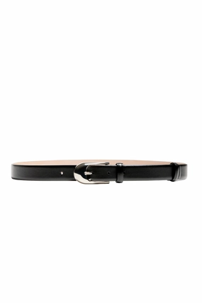 Reinforced Elbow Patches Dome Belt - Black