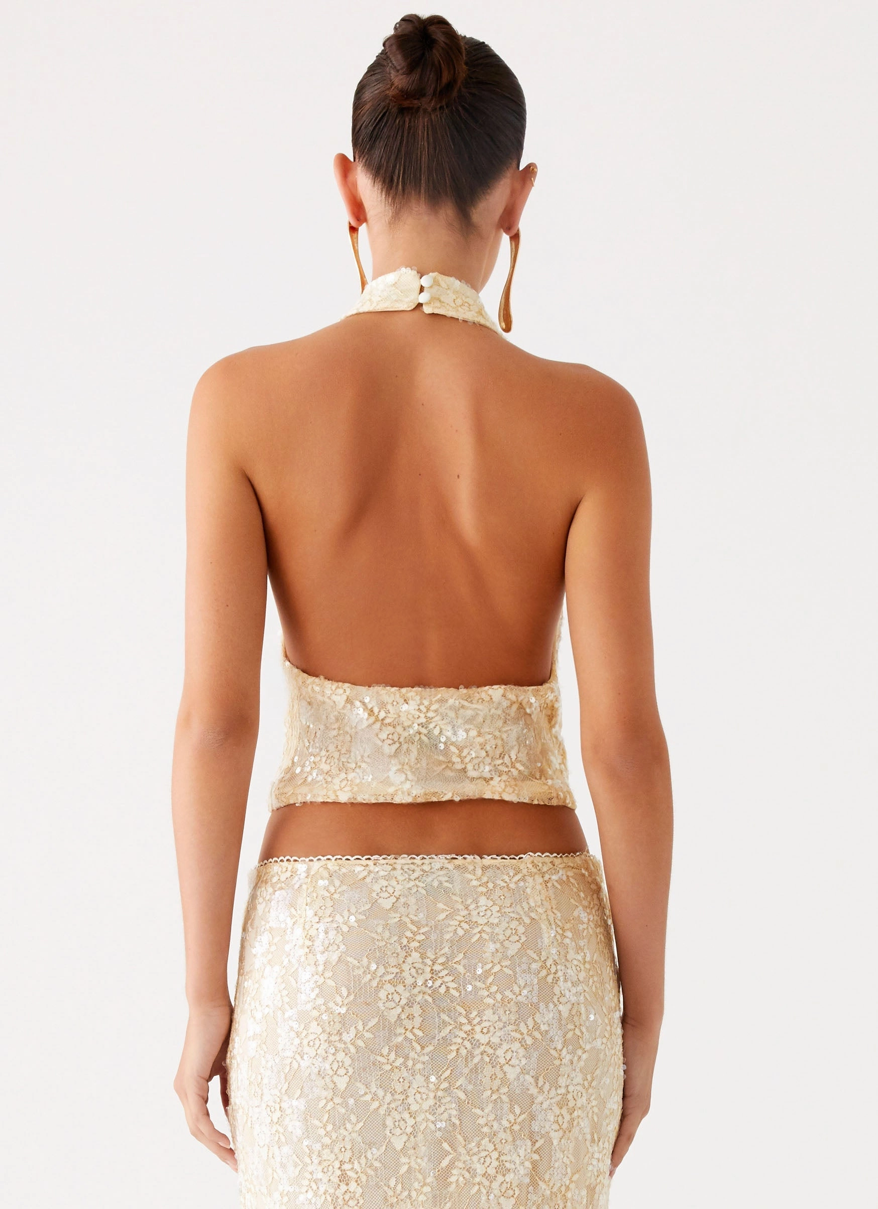 Bling It On Cowl Top - Ivory Noise Reducing Fabric Treatment Hypoallergenic Textile