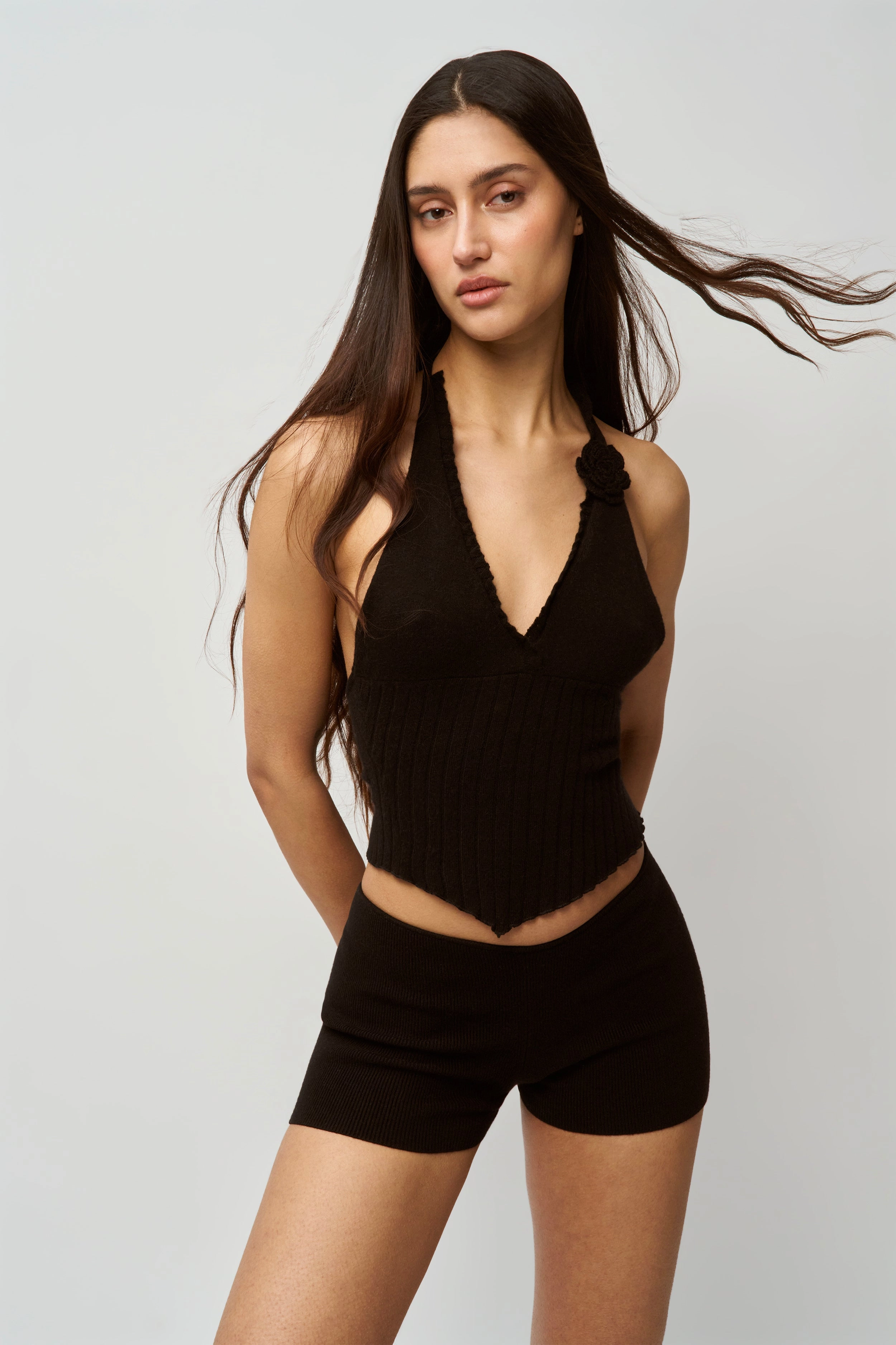 Ultra Soft Lining Body Friendly Rib Knit Hot Short