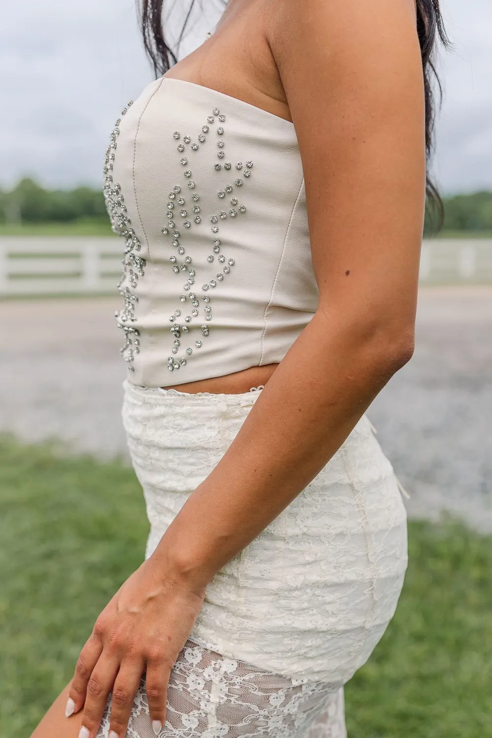 AllPurpose Design Beckee Western Corset Top- Ivory