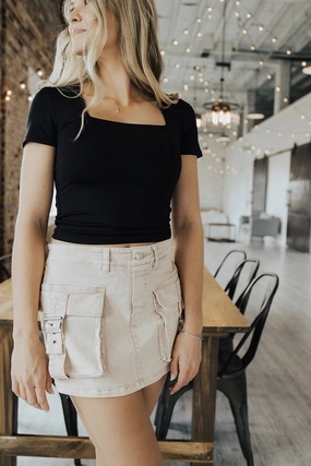 back-to-school Down Under Washed Cargo Skort Lux Collection