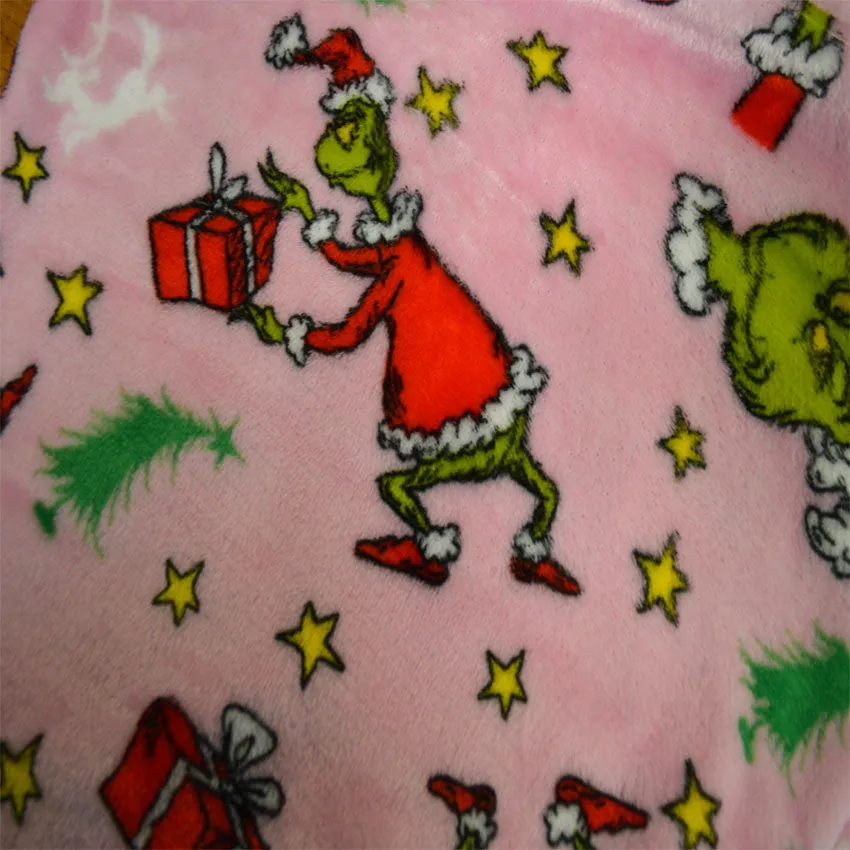 Dr. Seuss the Grinch and Max Pink Plush Plus Size Lounge Pants