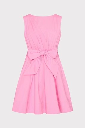 Draped Poplin Sleeveless Mini Dress Perfect Proportion
