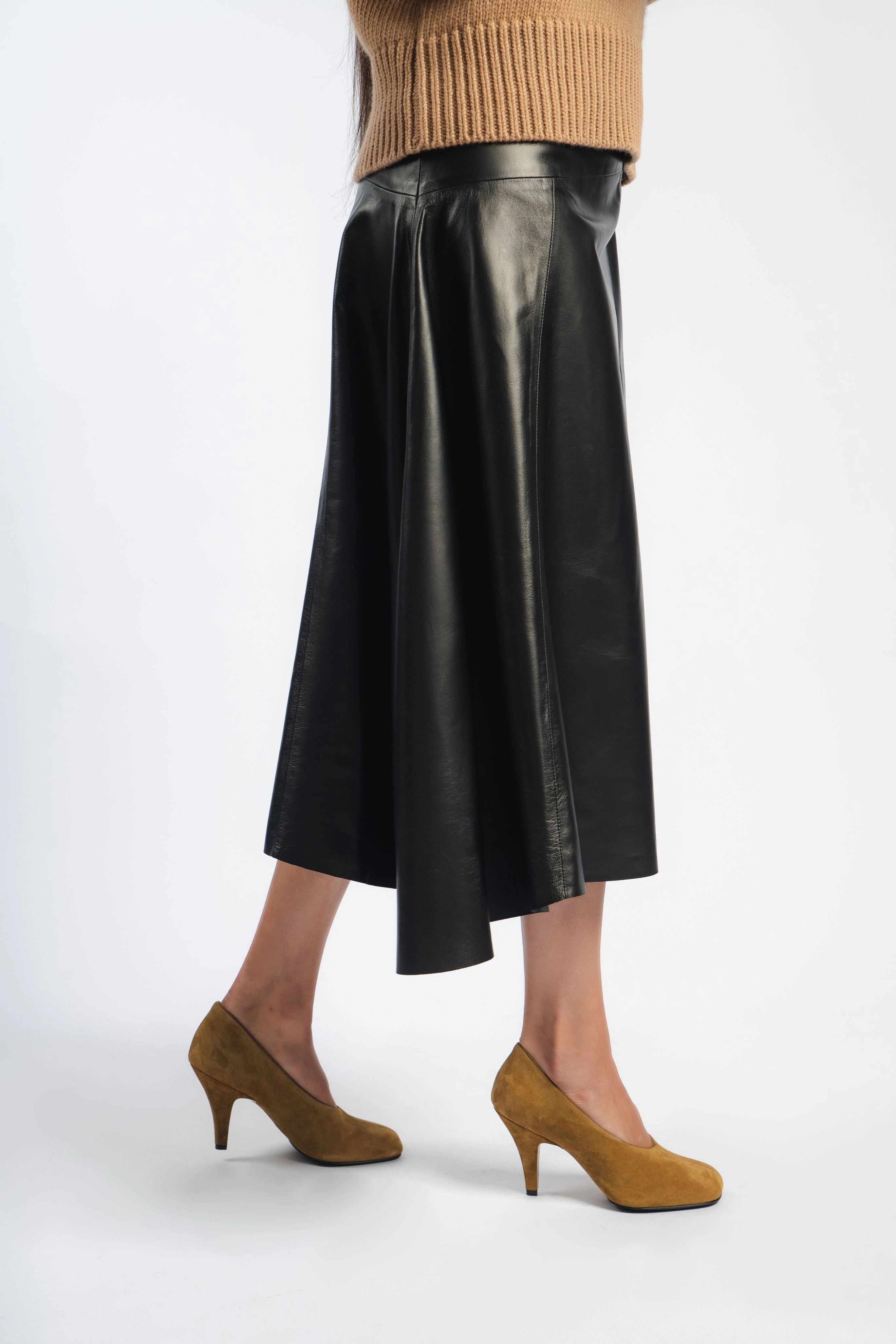 Fit Choice Draped Skirt in Black