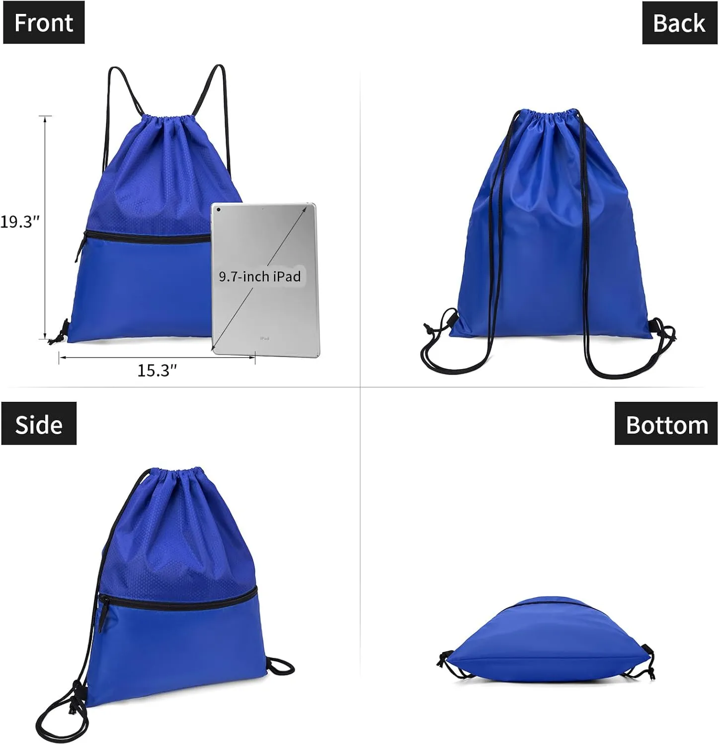 Drawstring Backpack String Bag: Gym Drawstring Bag for Men