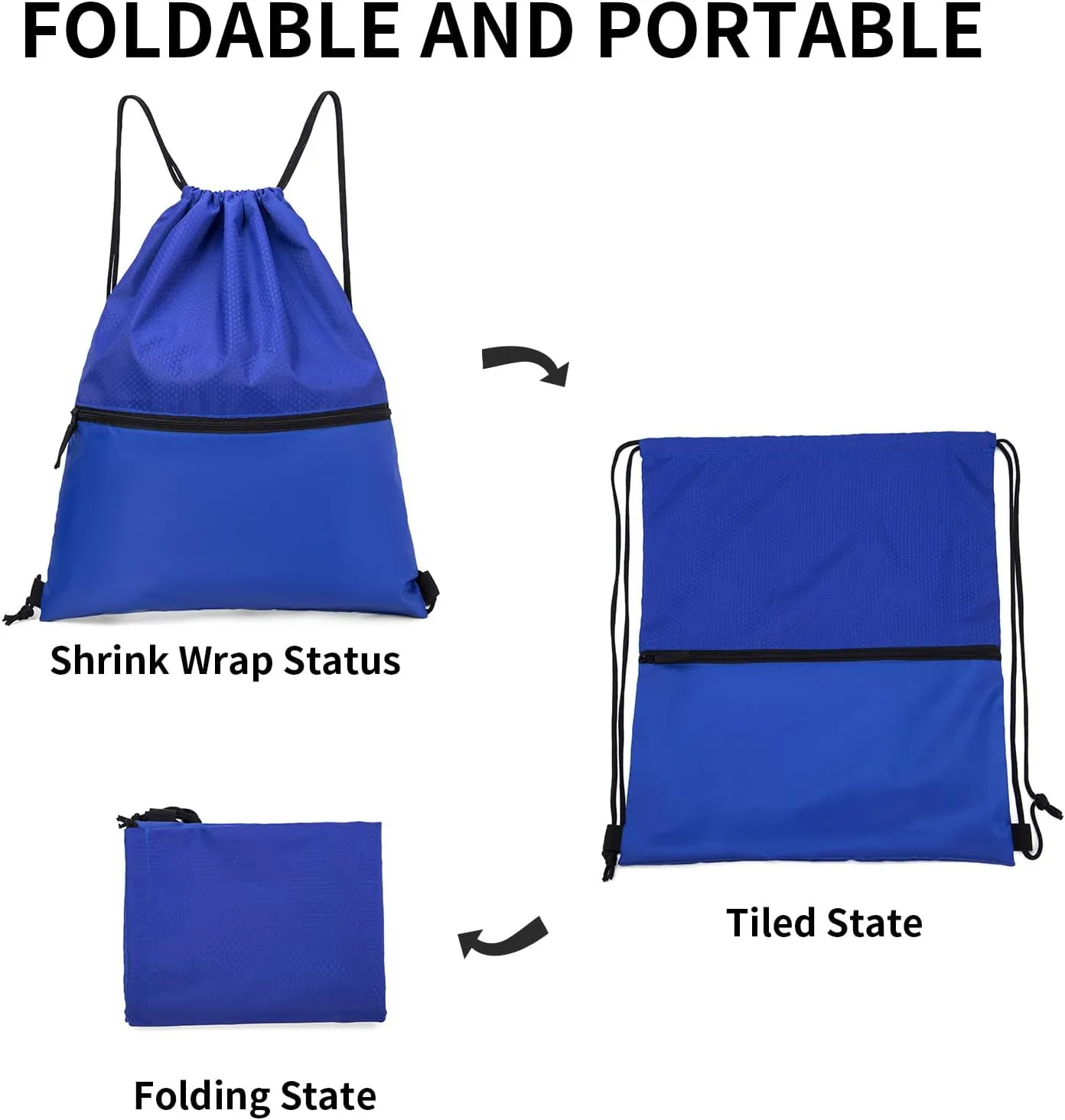 Drawstring Backpack String Bag: Gym Drawstring Bag for Men