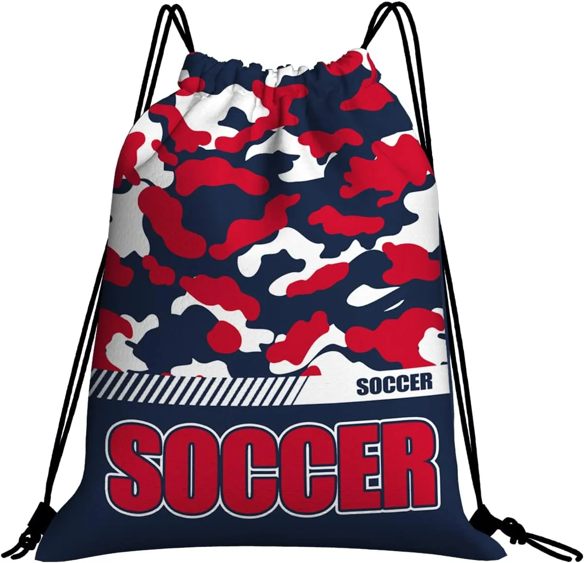 Drawstring Backpack Waterproof Gym Drawstring Bags Sports String Bag Camo Sackpack-Navy Soccer Drawstring Bag