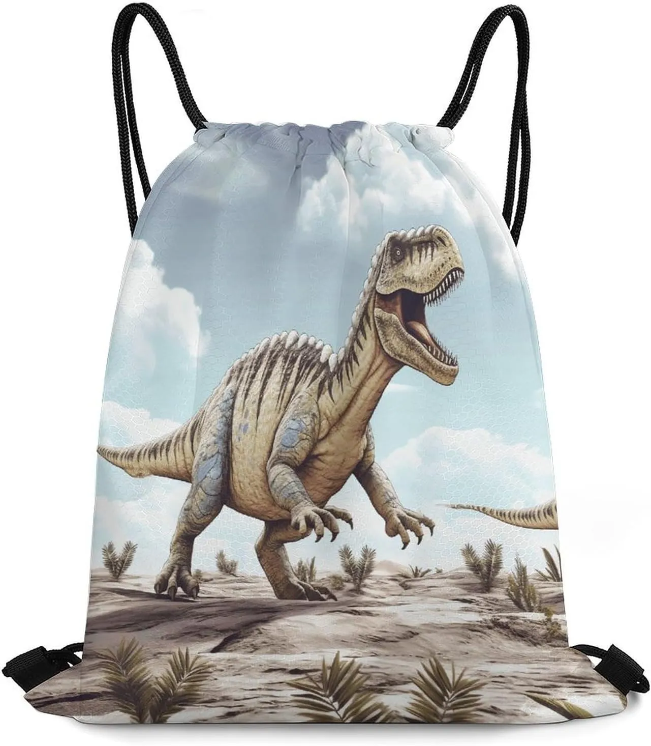 Drawstring Bag,Dinosaur Walking Dinosaur Walking Drawstring Backpack,travel Drawstring Backpack,sport Gym Backpack,sports Backpack