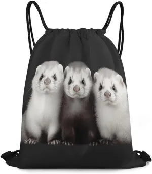 Drawstring Bag,Ferrets Drawstring Backpack,travel Drawstring Backpack,sport Gym Backpack,sports Backpack, 35*42cm