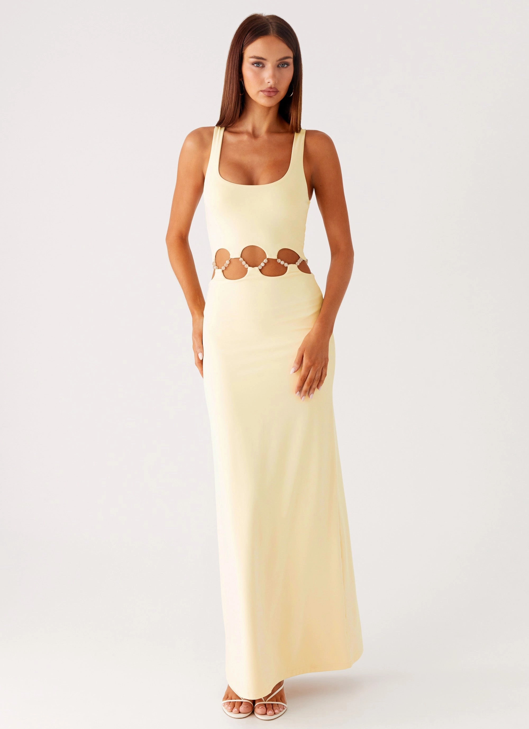 Resort Ready Street Motion Dreamboat Beaded Maxi Dress - Yellow